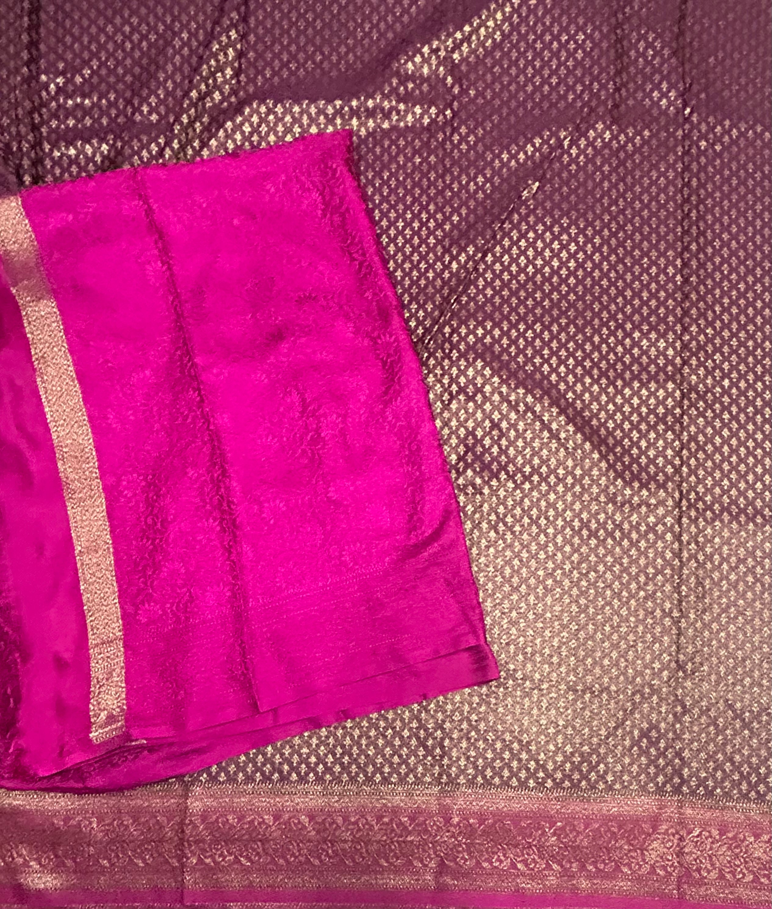 Wine brocade dupion benarasi-105 saree
