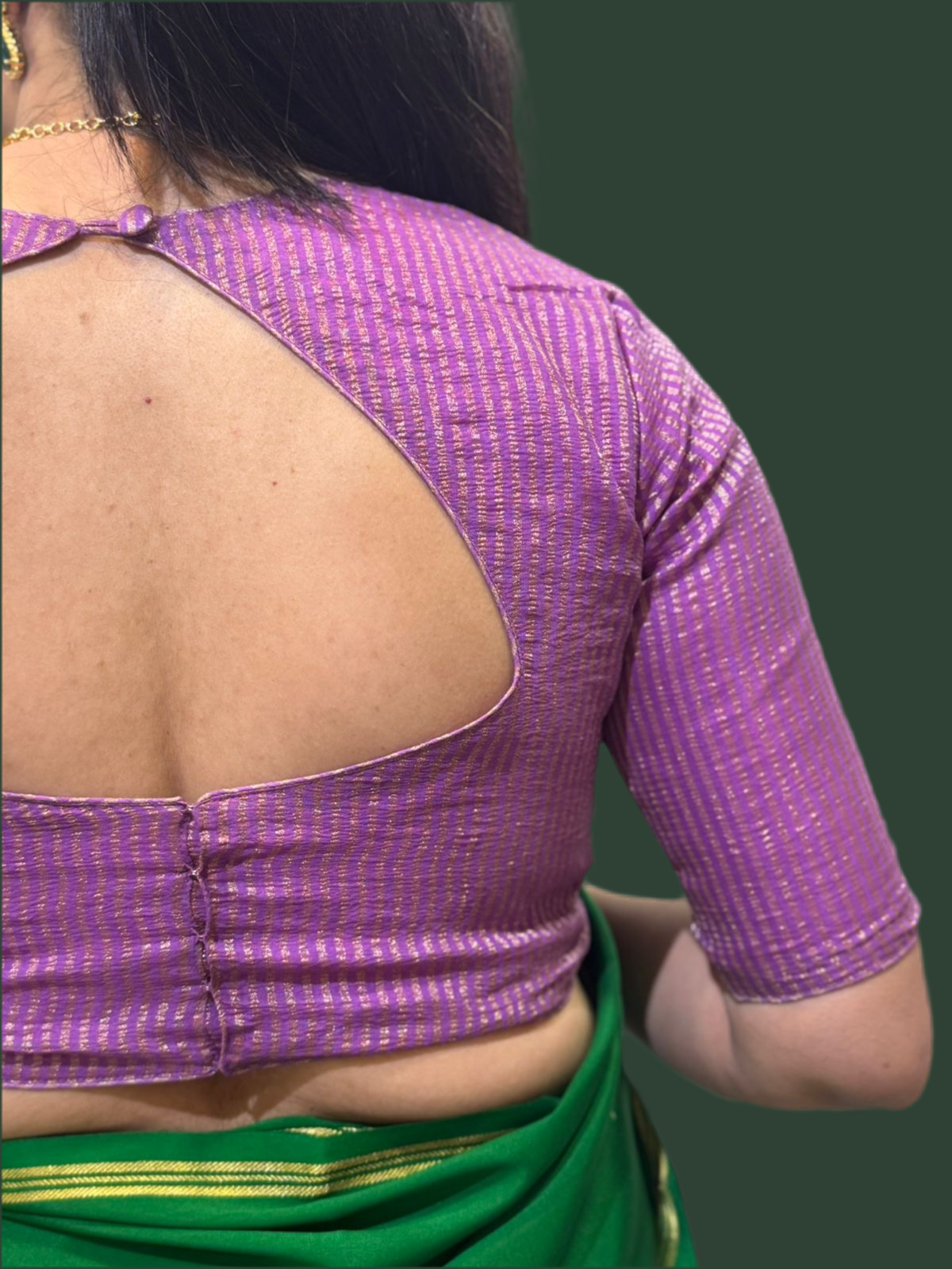 Pink stripes tissue blouse 102