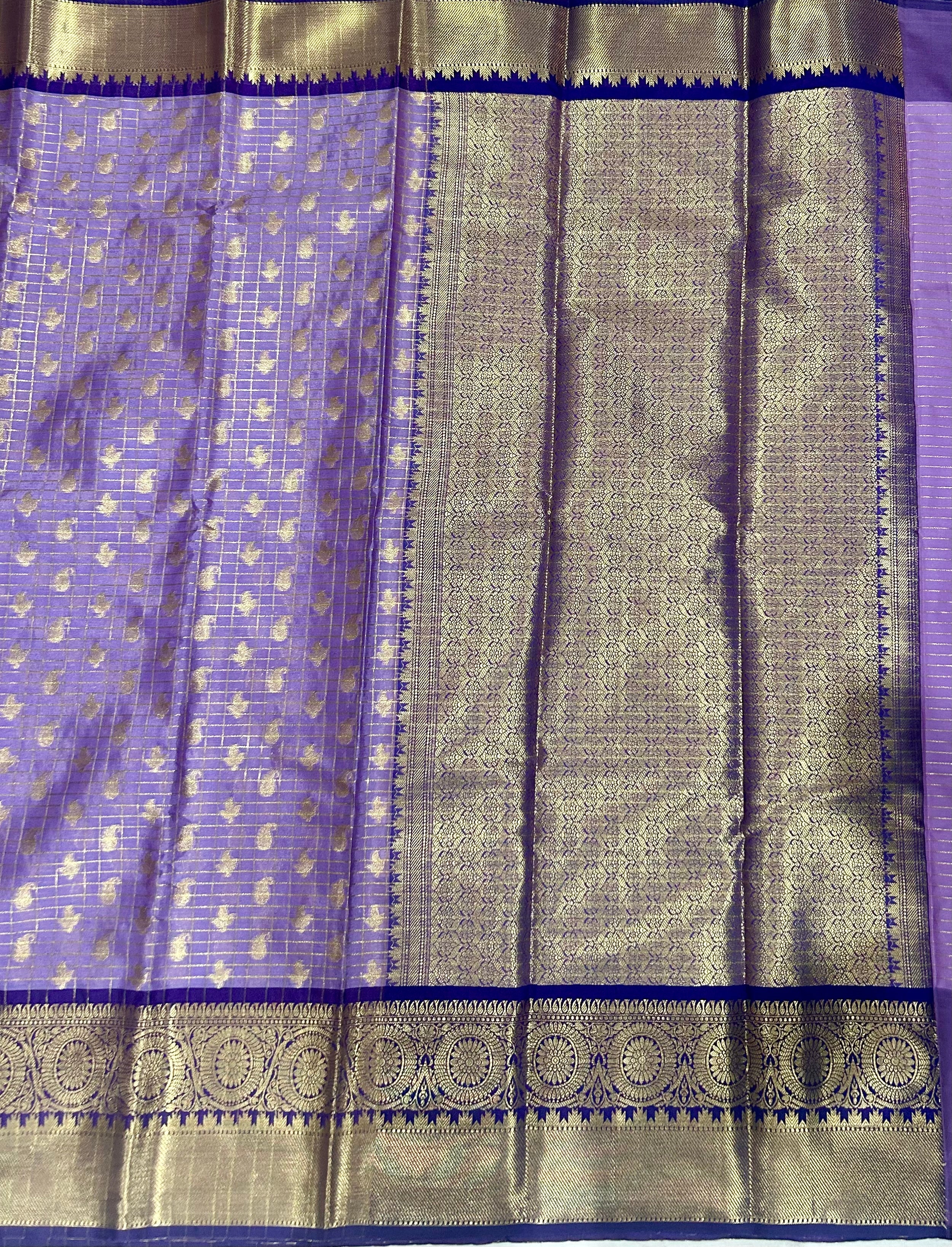 Light purple brocade semi kanchi-08 silk saree
