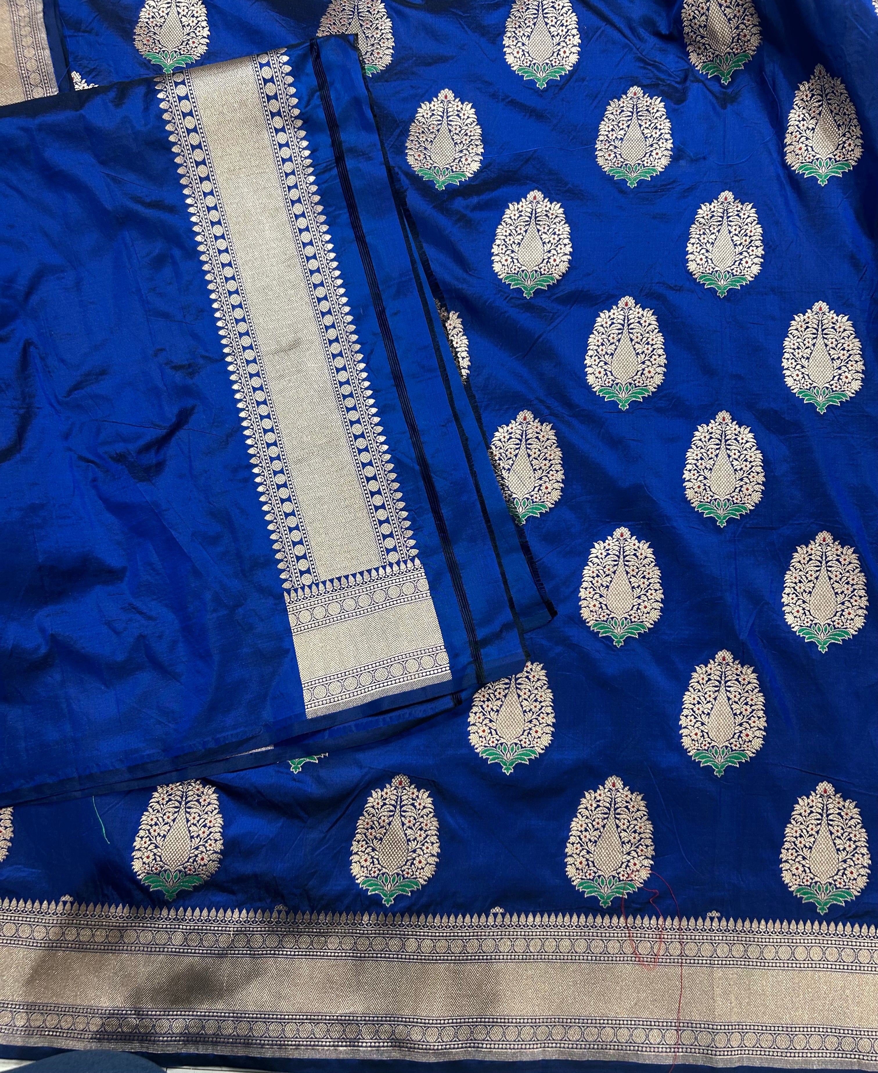 Nitha ambani blue pure Kathan 105 saree