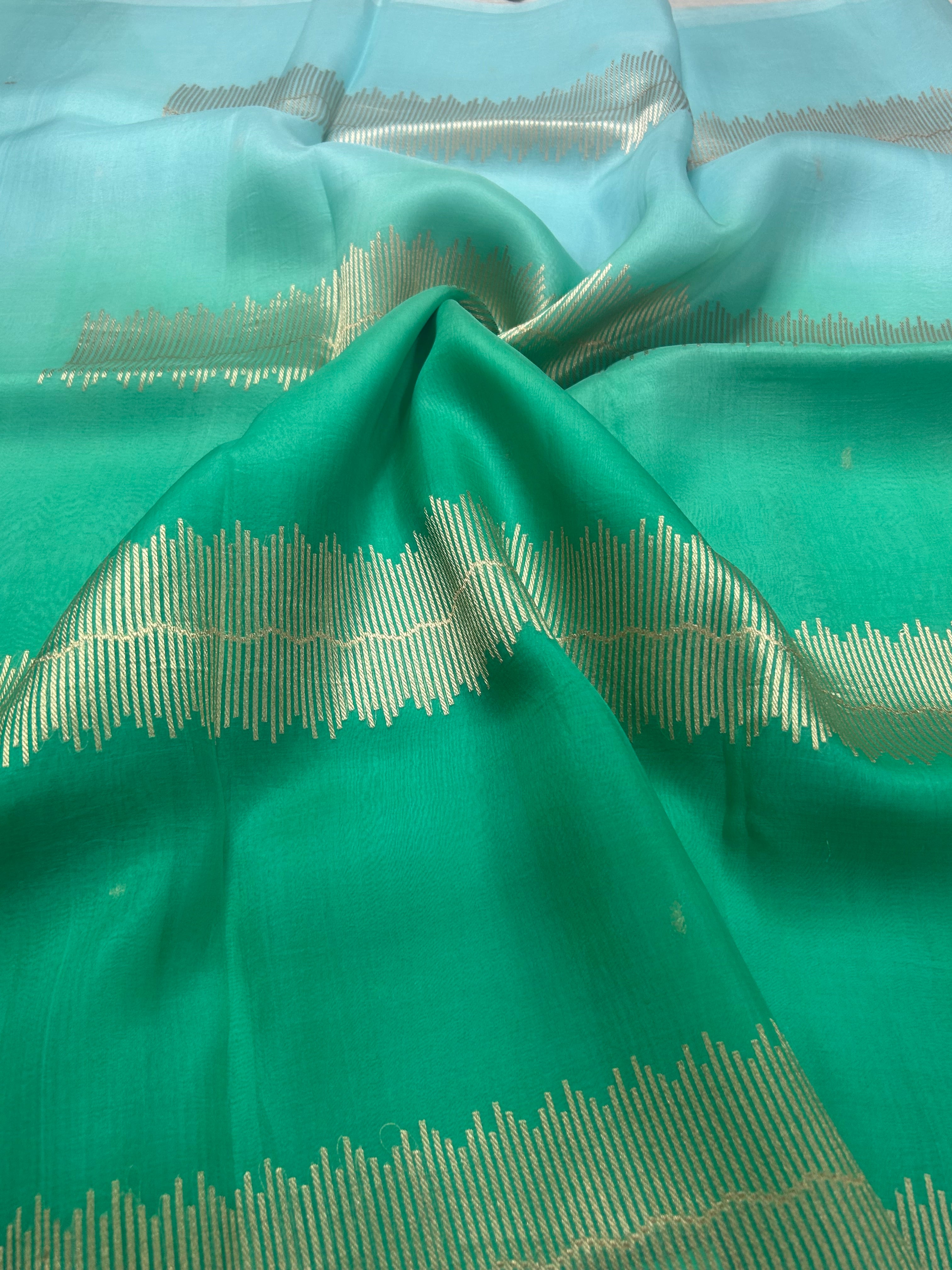 Multitone pure kora 104 organza silk saree