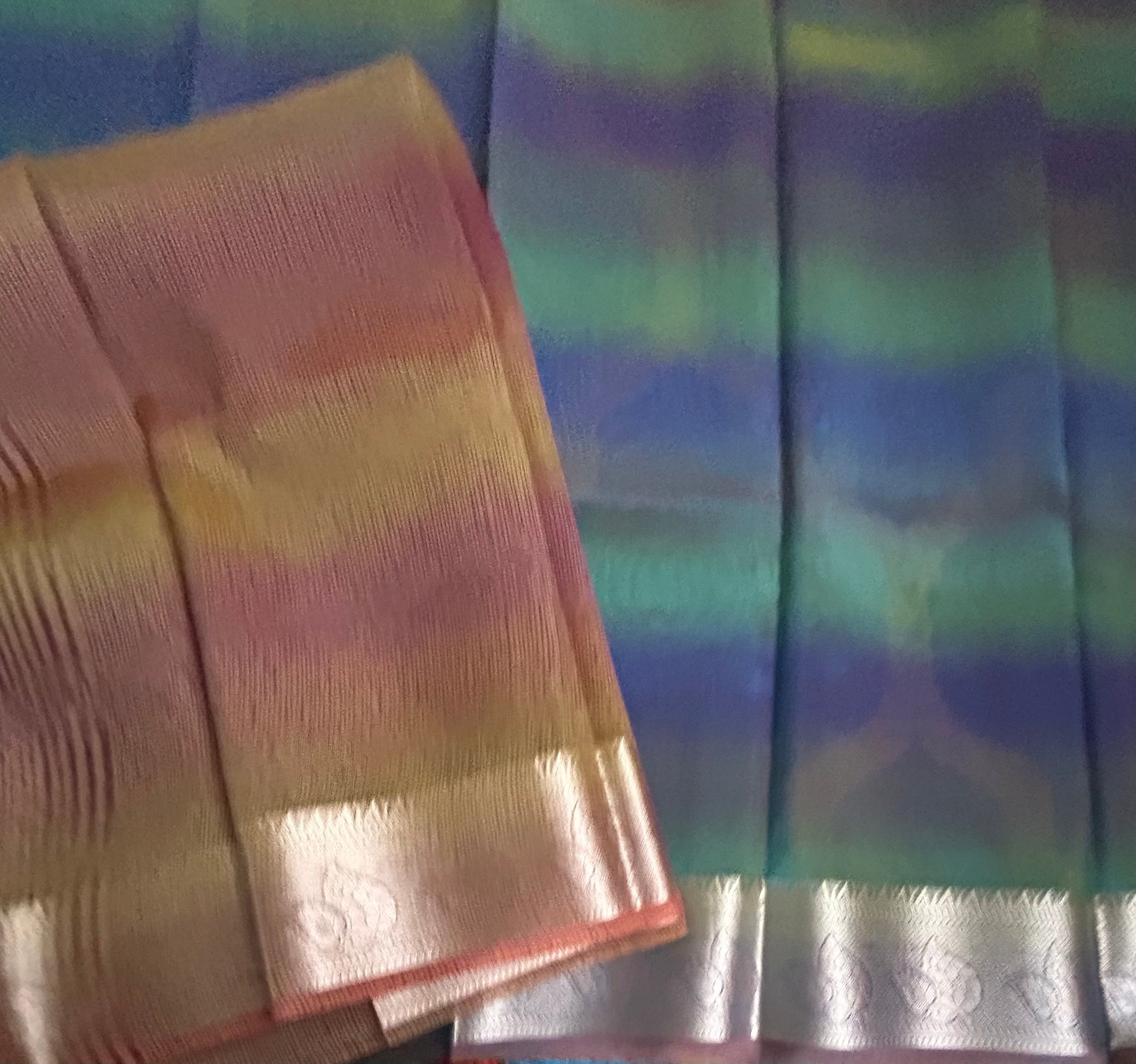 Rankart small border semi tissue saree