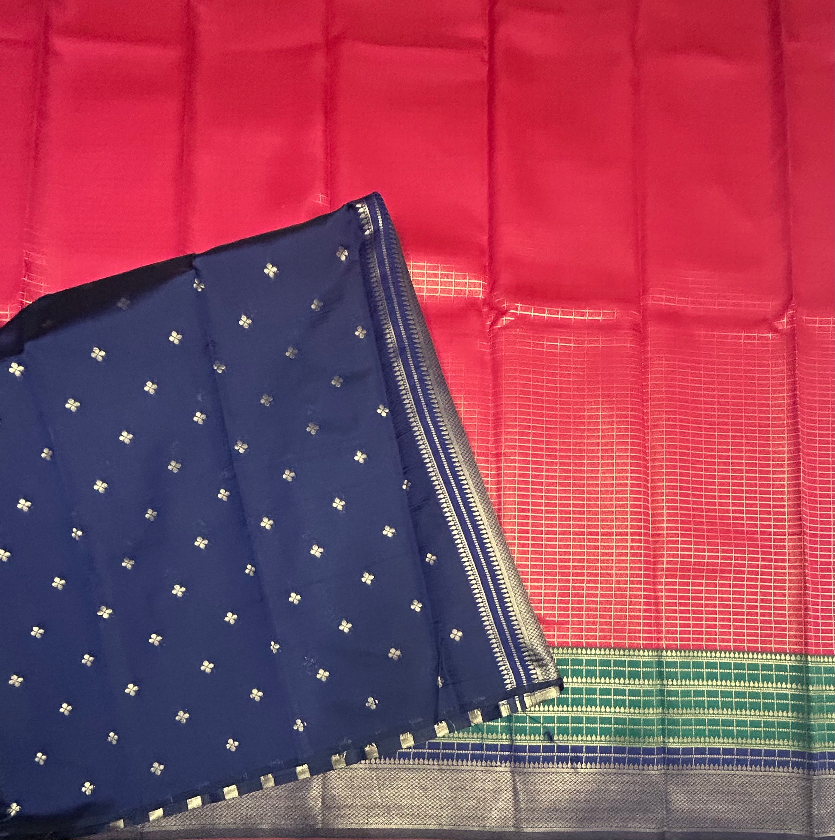 3d checks semi Mysore crepe silk saree