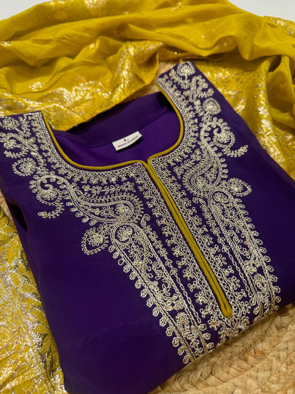 11 Purple  Kurtha Suit set
