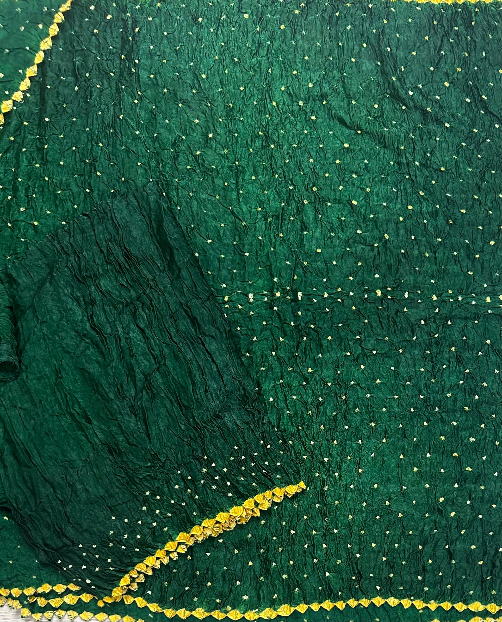 Bottle green Bandhini 104 saree