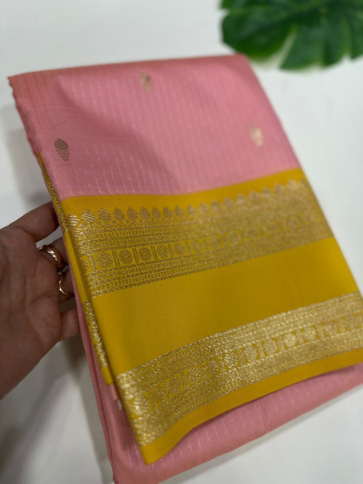 Pink semi soft silk 05 saree
