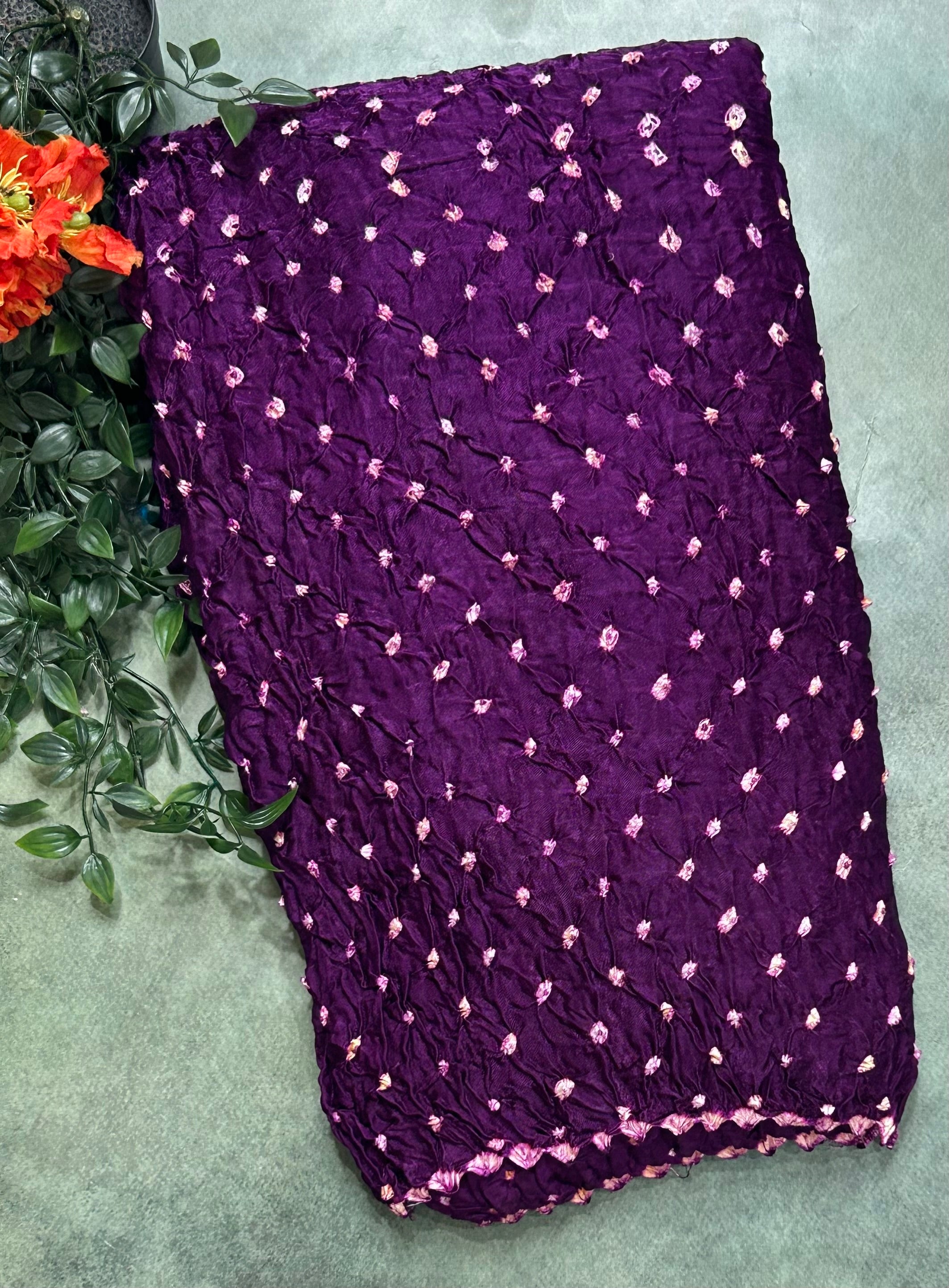 Purple Bandhini 104 saree