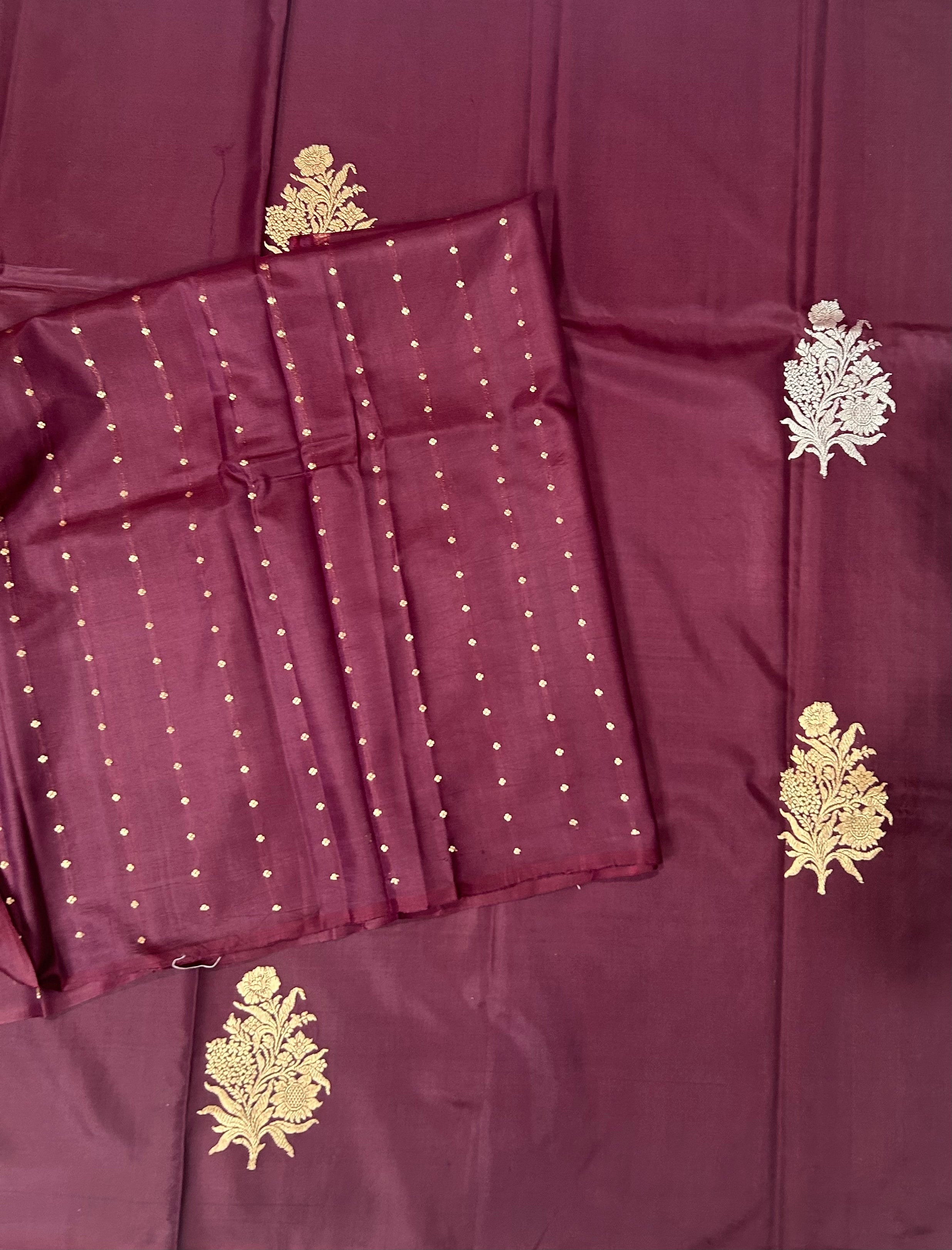 Brown lightweight banarasi silk-10 saree