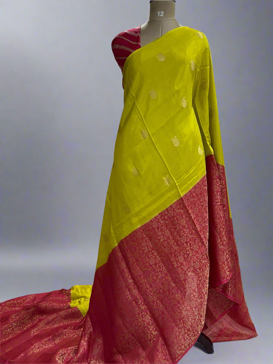 2D small butta n broacade design semi mysore-08 silk saree