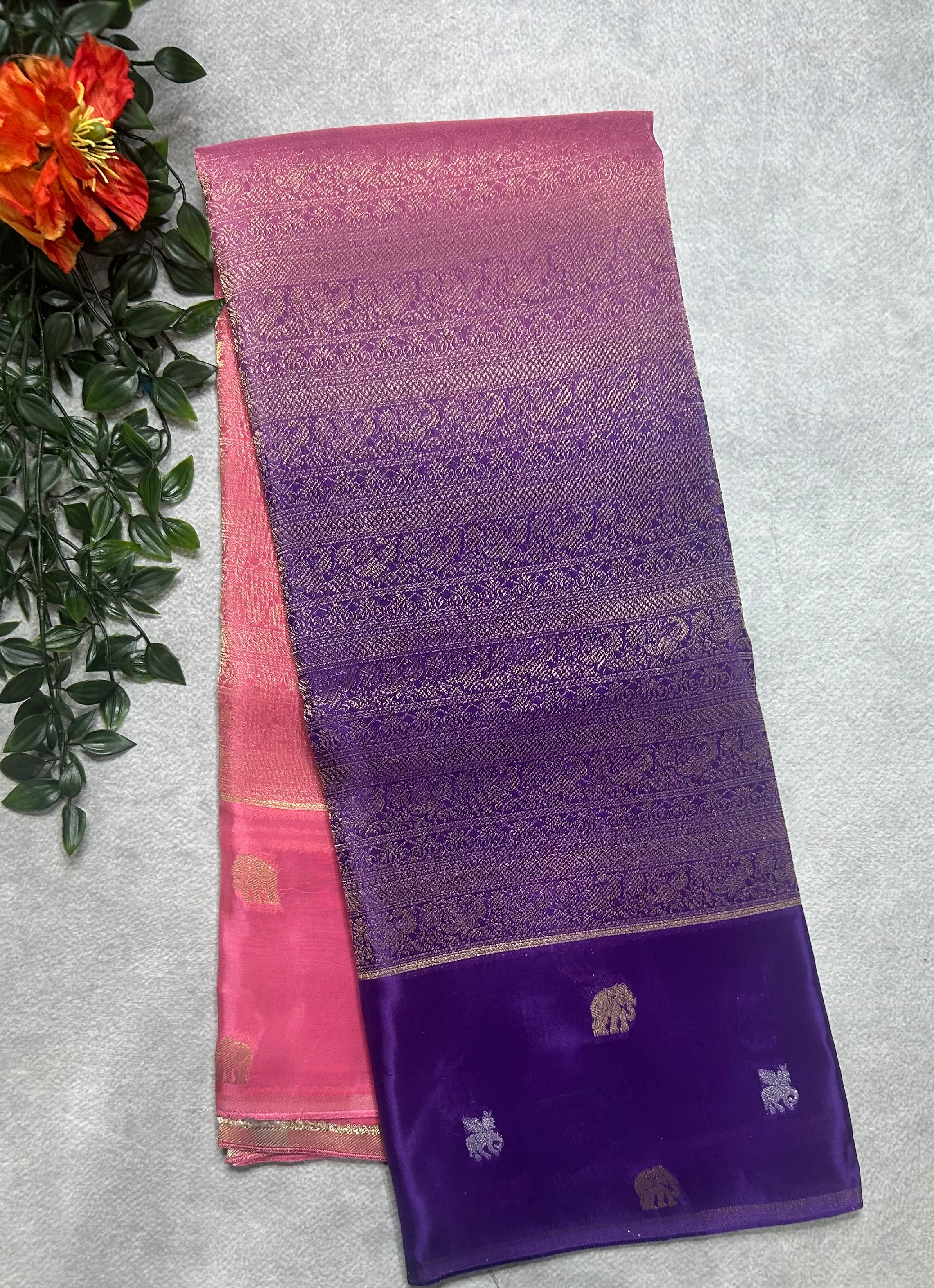 Rankart brocade semi Mysore 105 saree