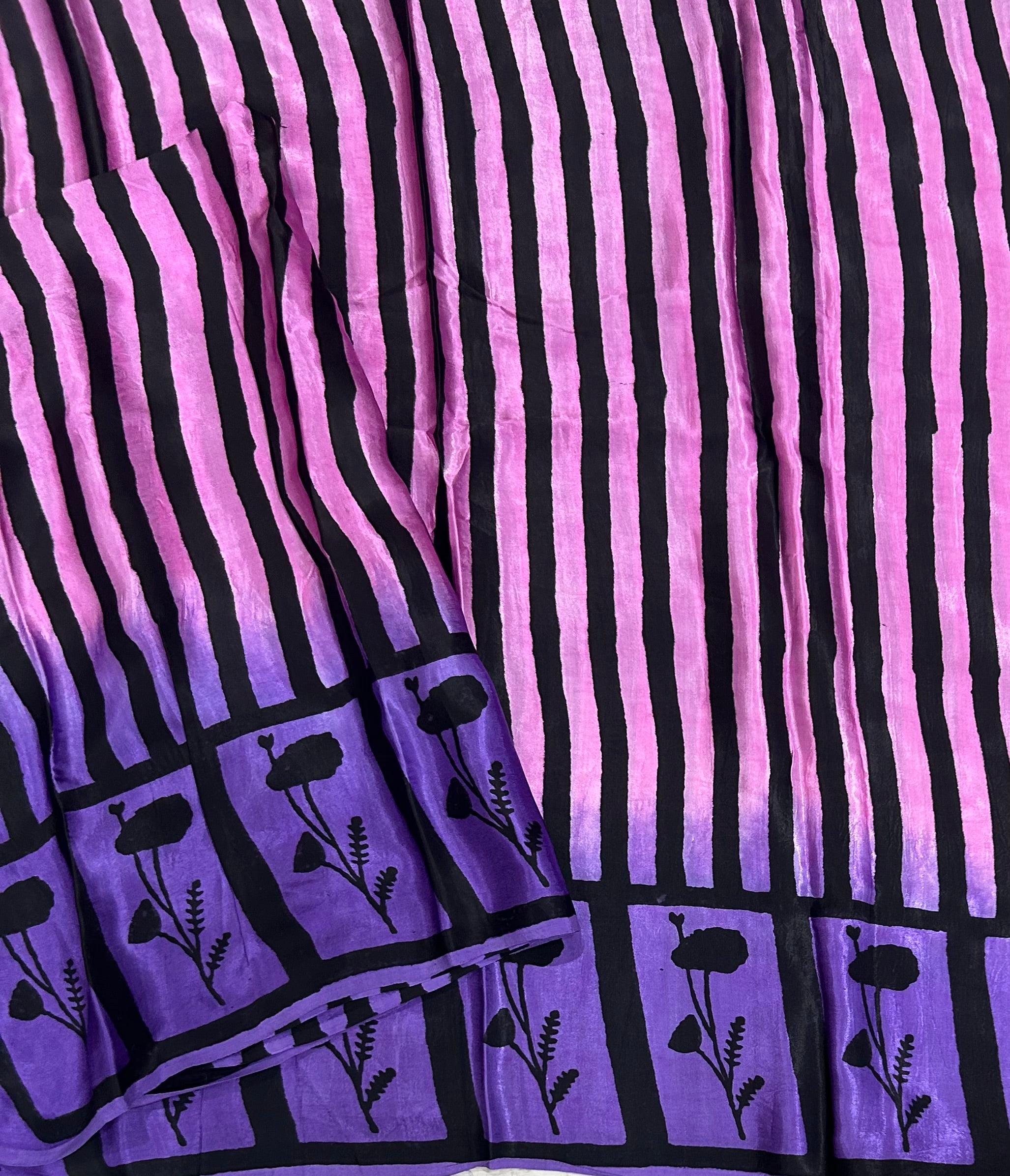 Multicolour stripes modal silk 104 saree