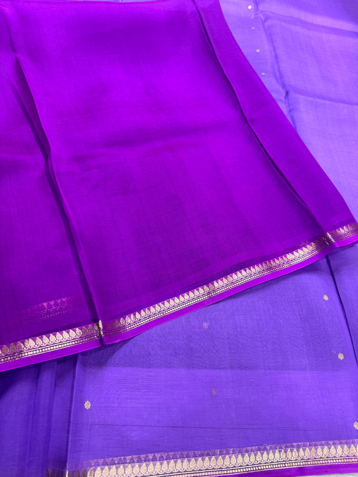 Purple pure Kora Organza Saree 111
