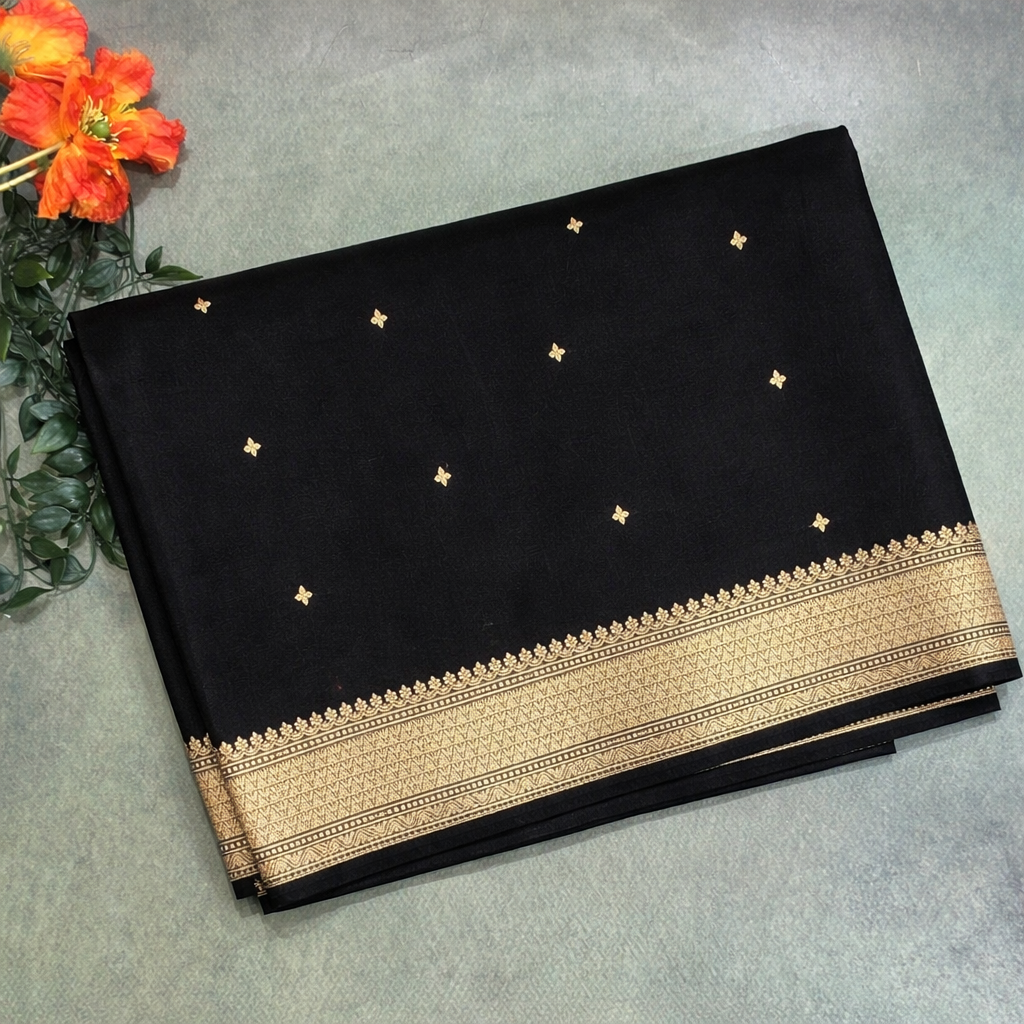 black pure kora organza 102 saree