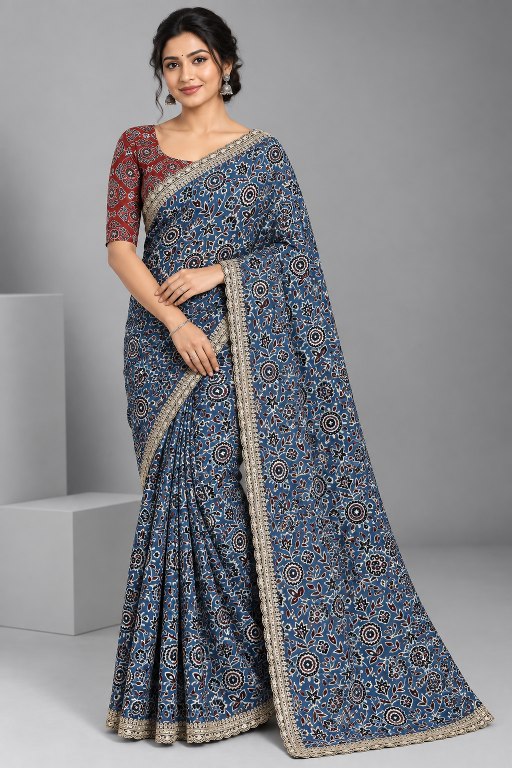 Blue Pure Modal Silk Saree 109