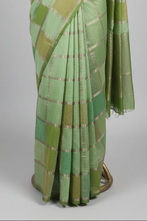 Rankart soft tussar crepe checks 105 saree