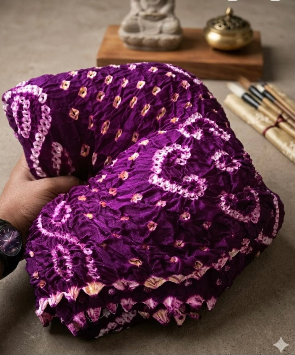 Purple Bandhini 104 saree