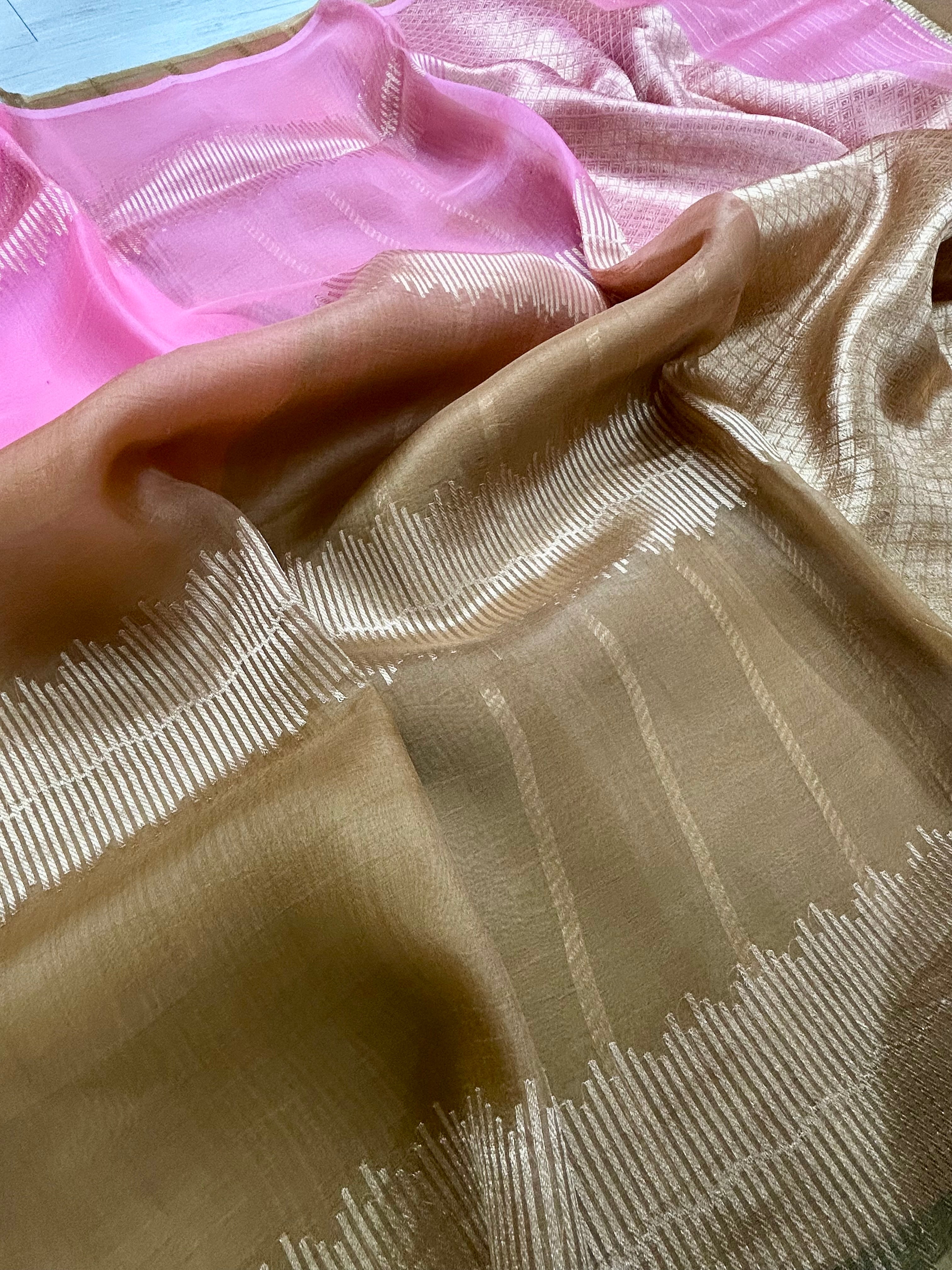 Multitone pure kora 104 organza silk saree