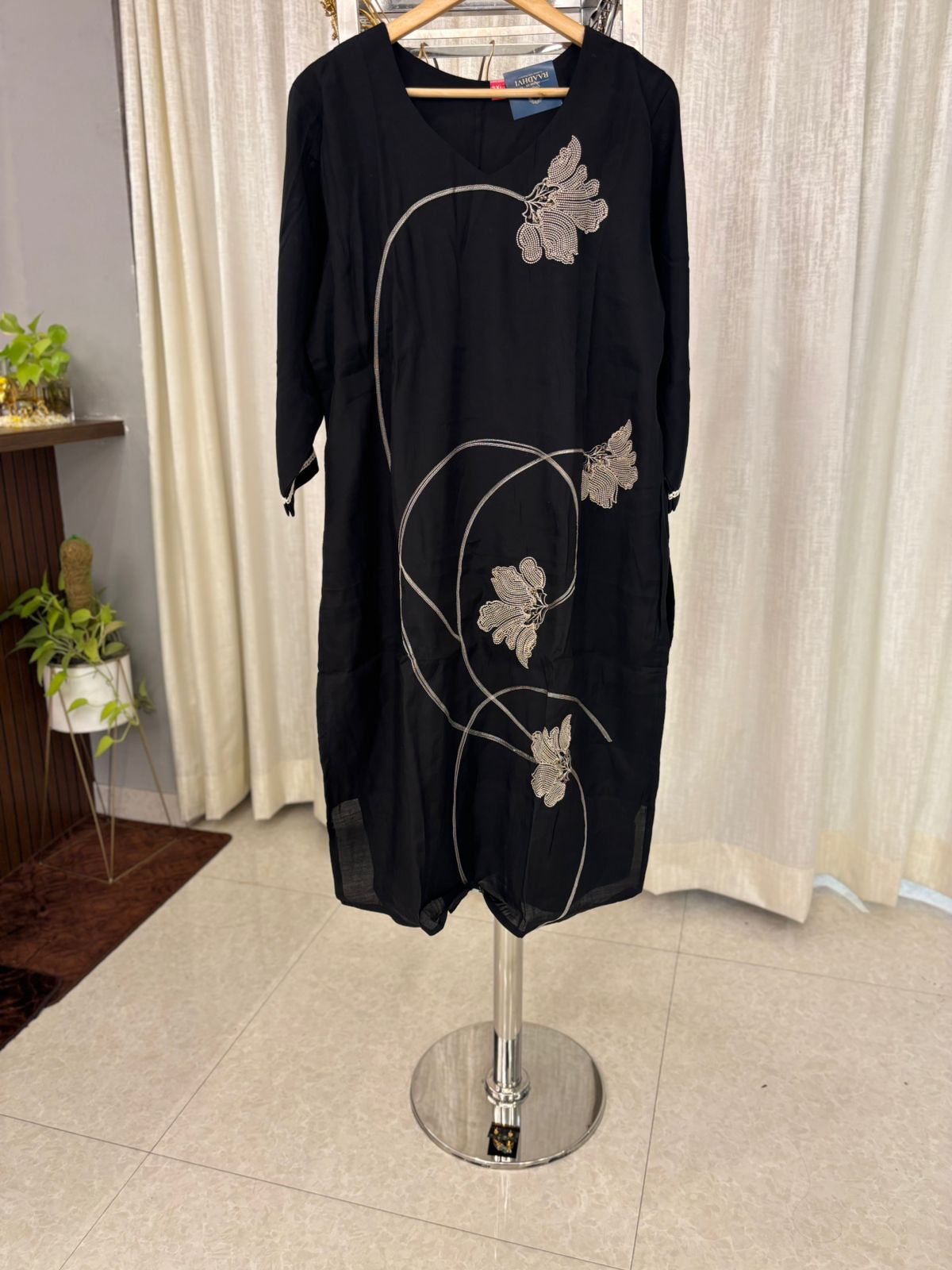 "Rani" Newy Blue premium Rayon cotton Kurtha suits plus size