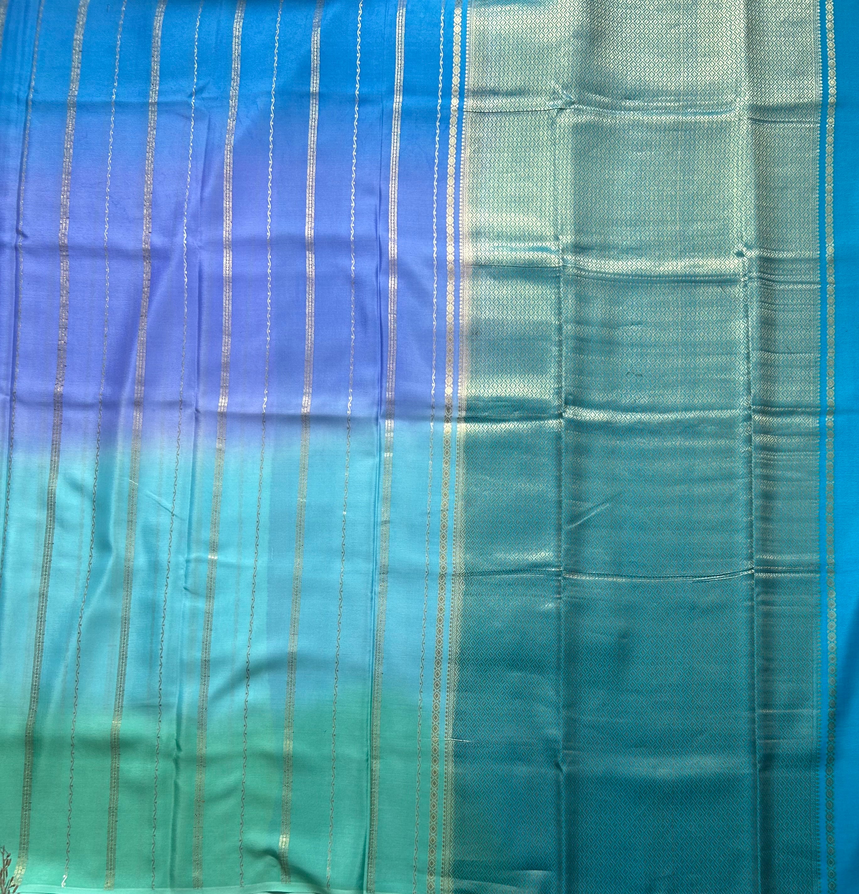 Rankart-103 borderless pure mysore crepe silk saree