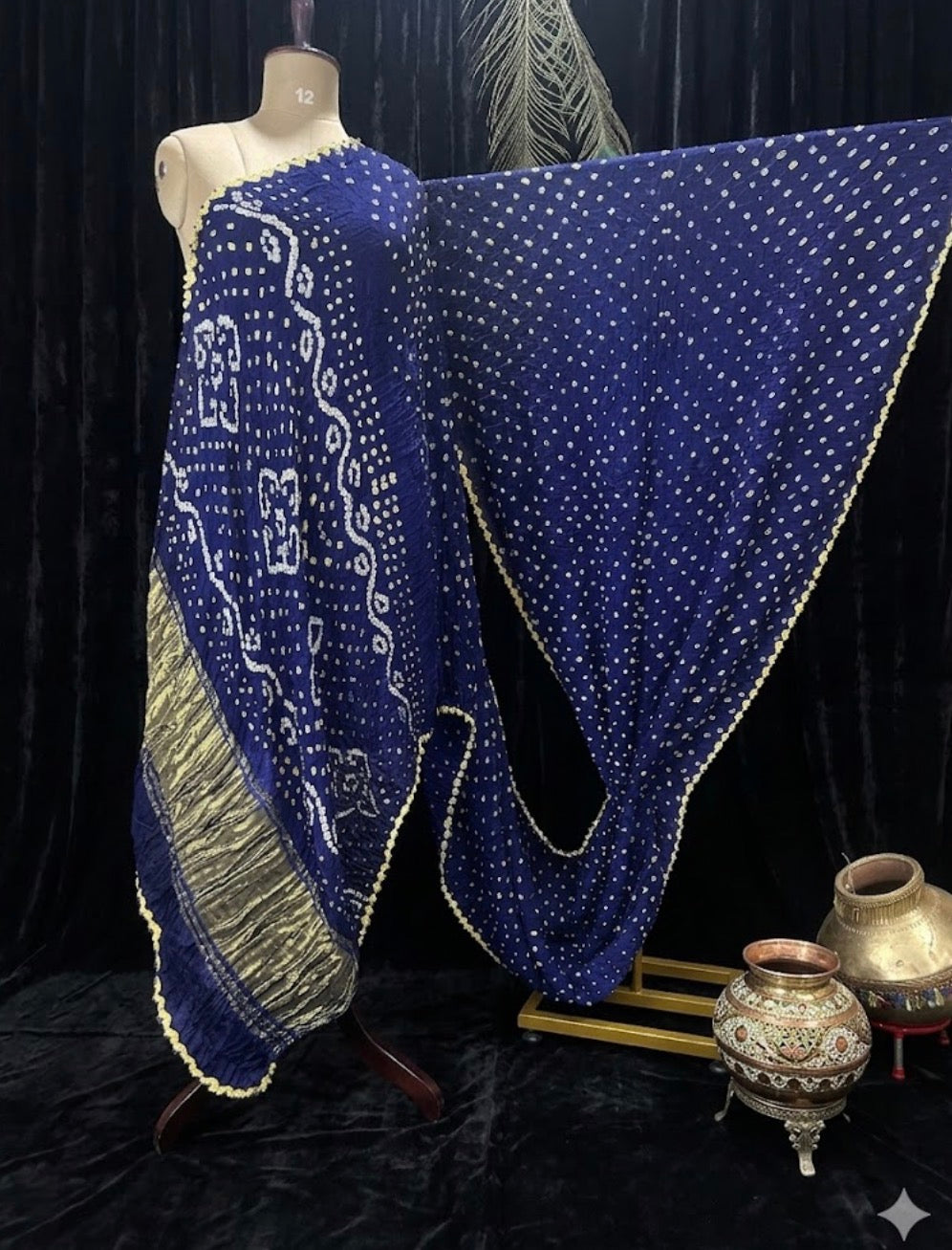 Blue Bandhini 104 saree