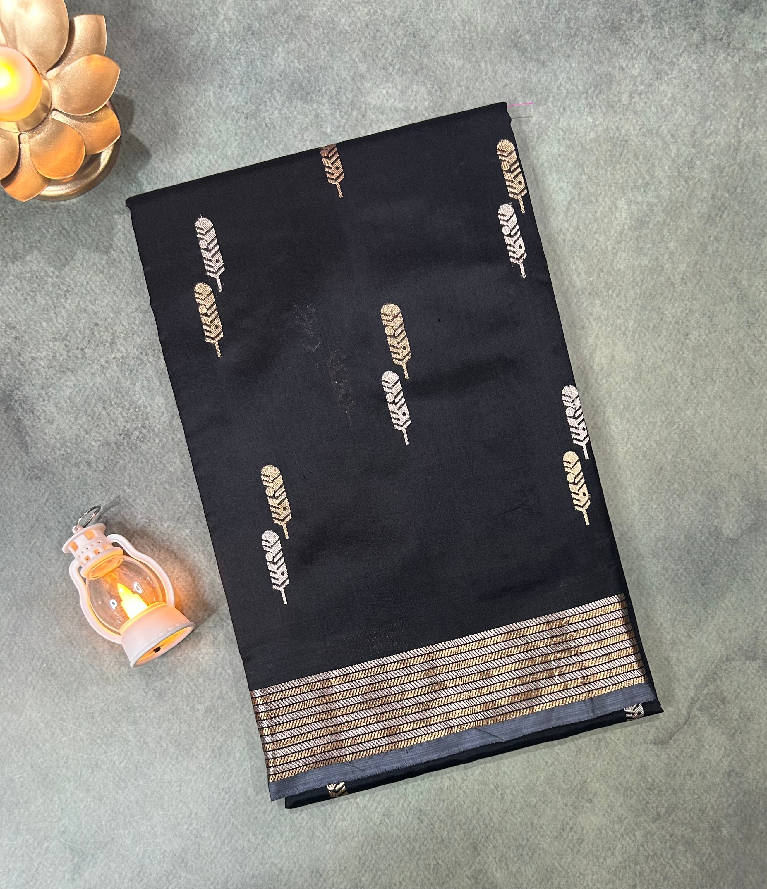 Black lightweight banarasi silk-10 saree