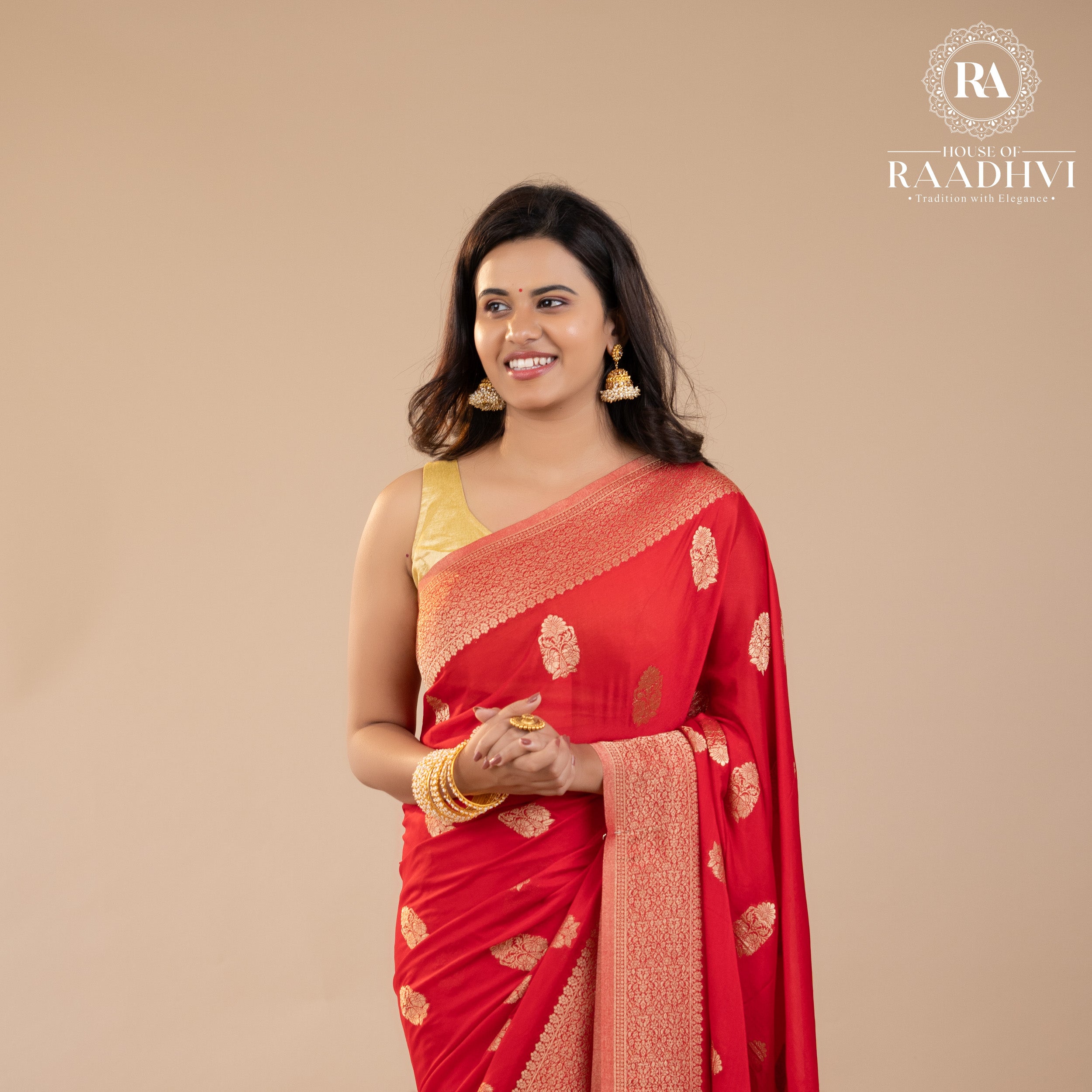 Red big butta 07 designer soft crepe (RR)