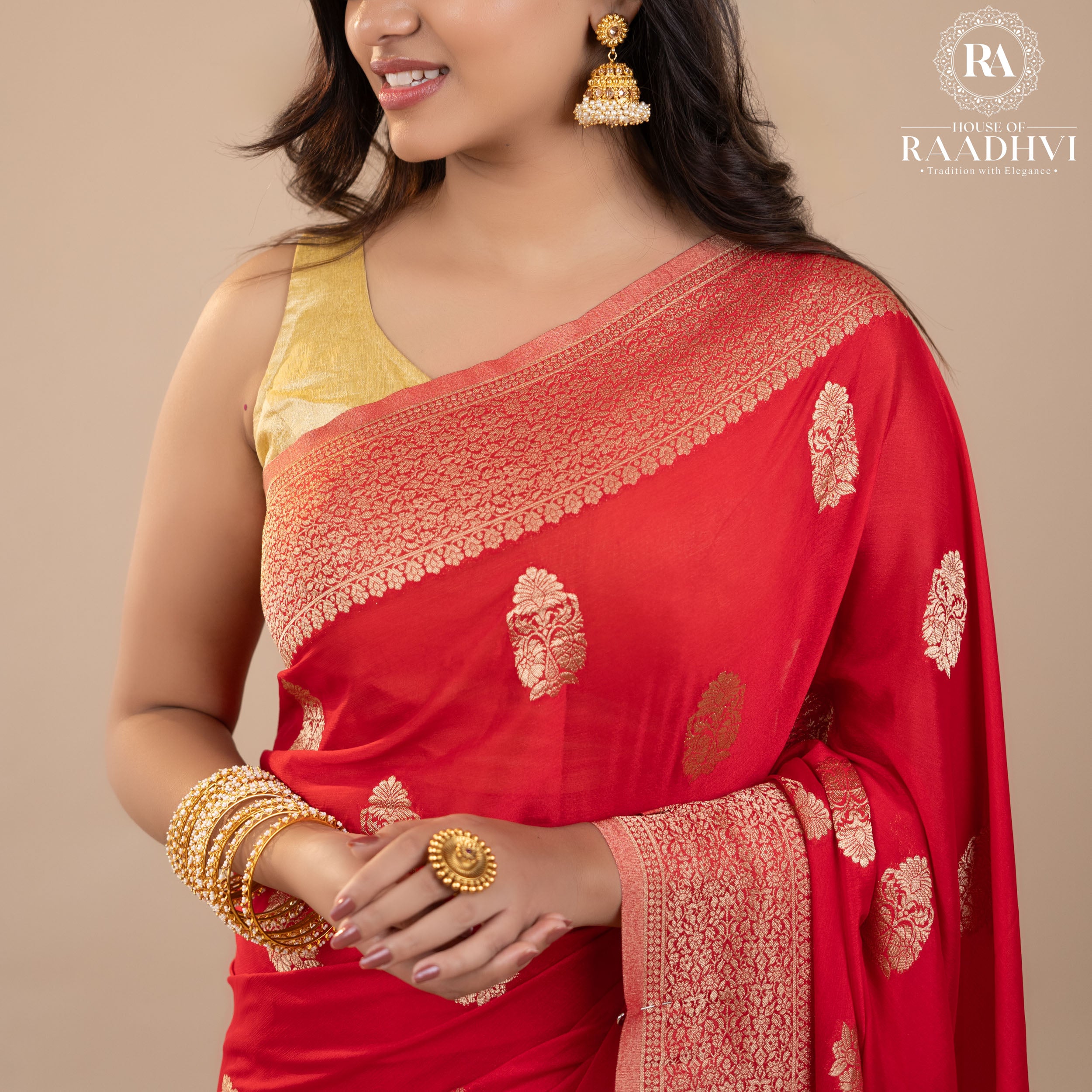 Red big butta 07 designer soft crepe (RR)