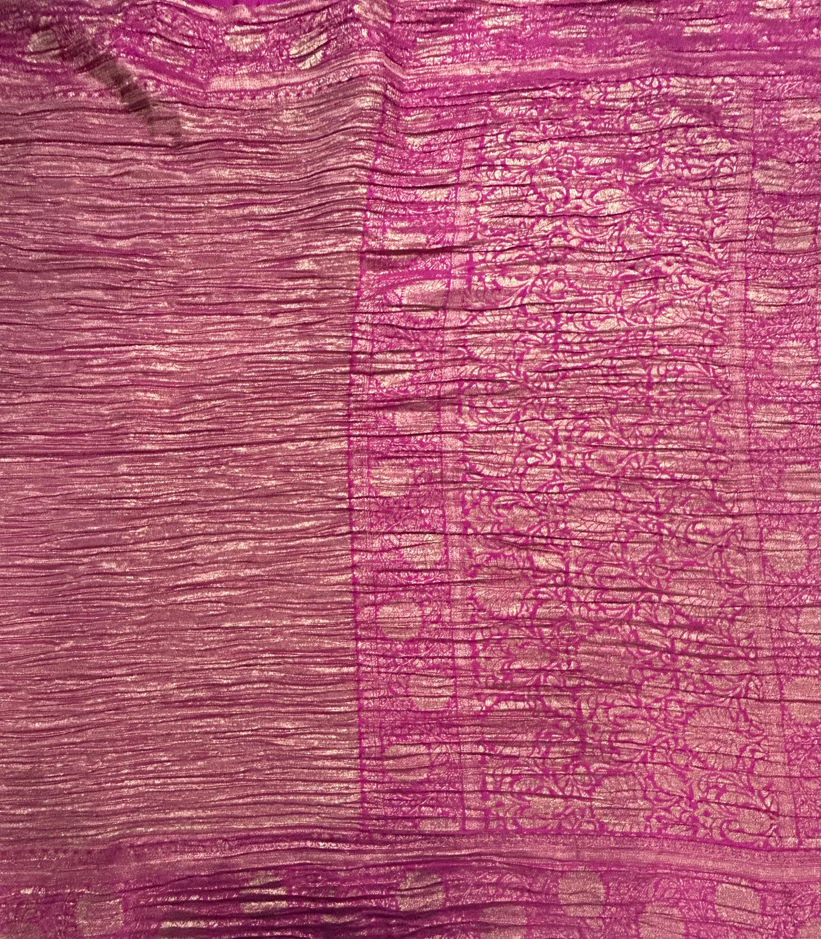 Rani pink crush tissue 105  saree