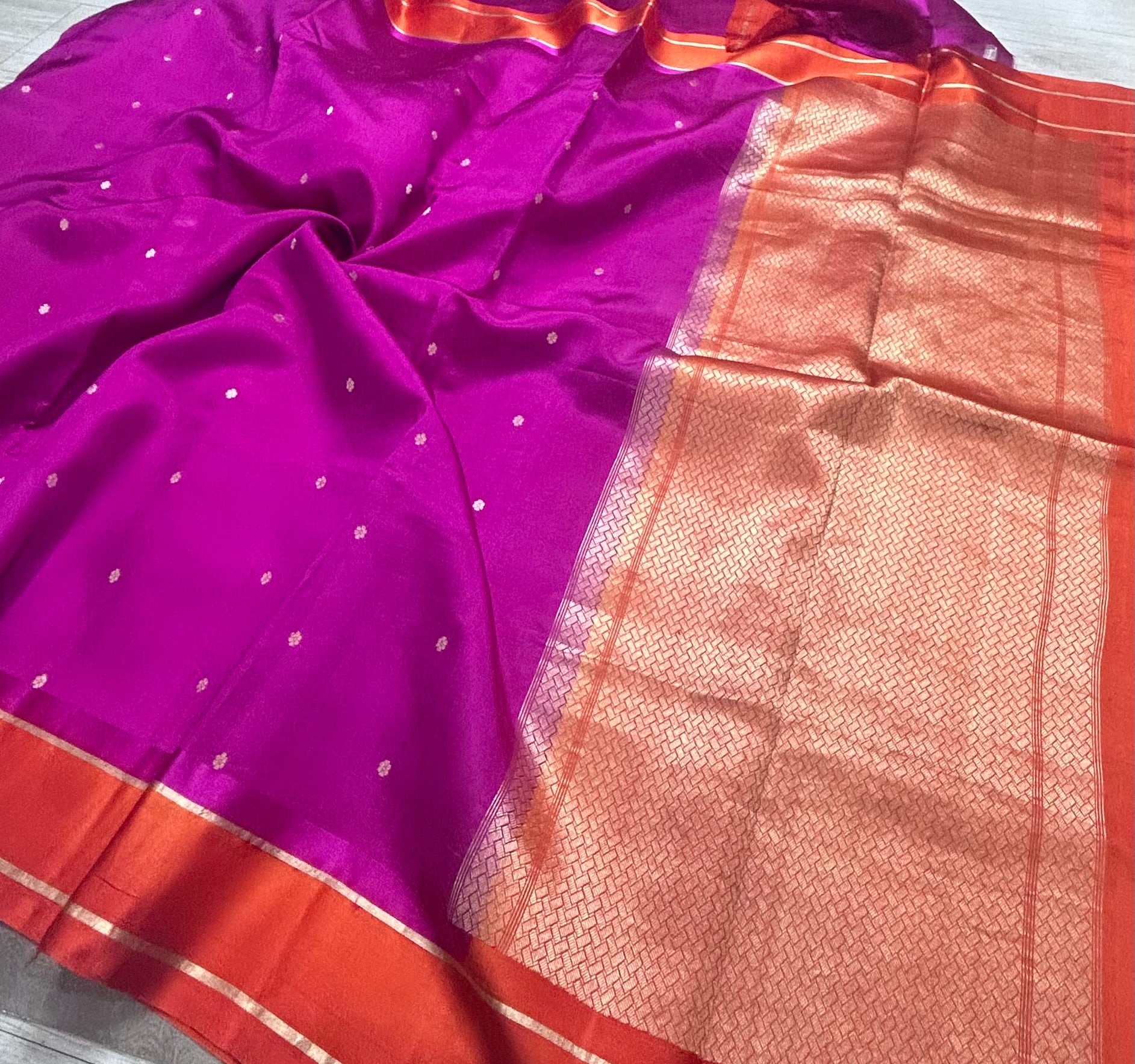 Pink benarasi lightweight silk 106 saree