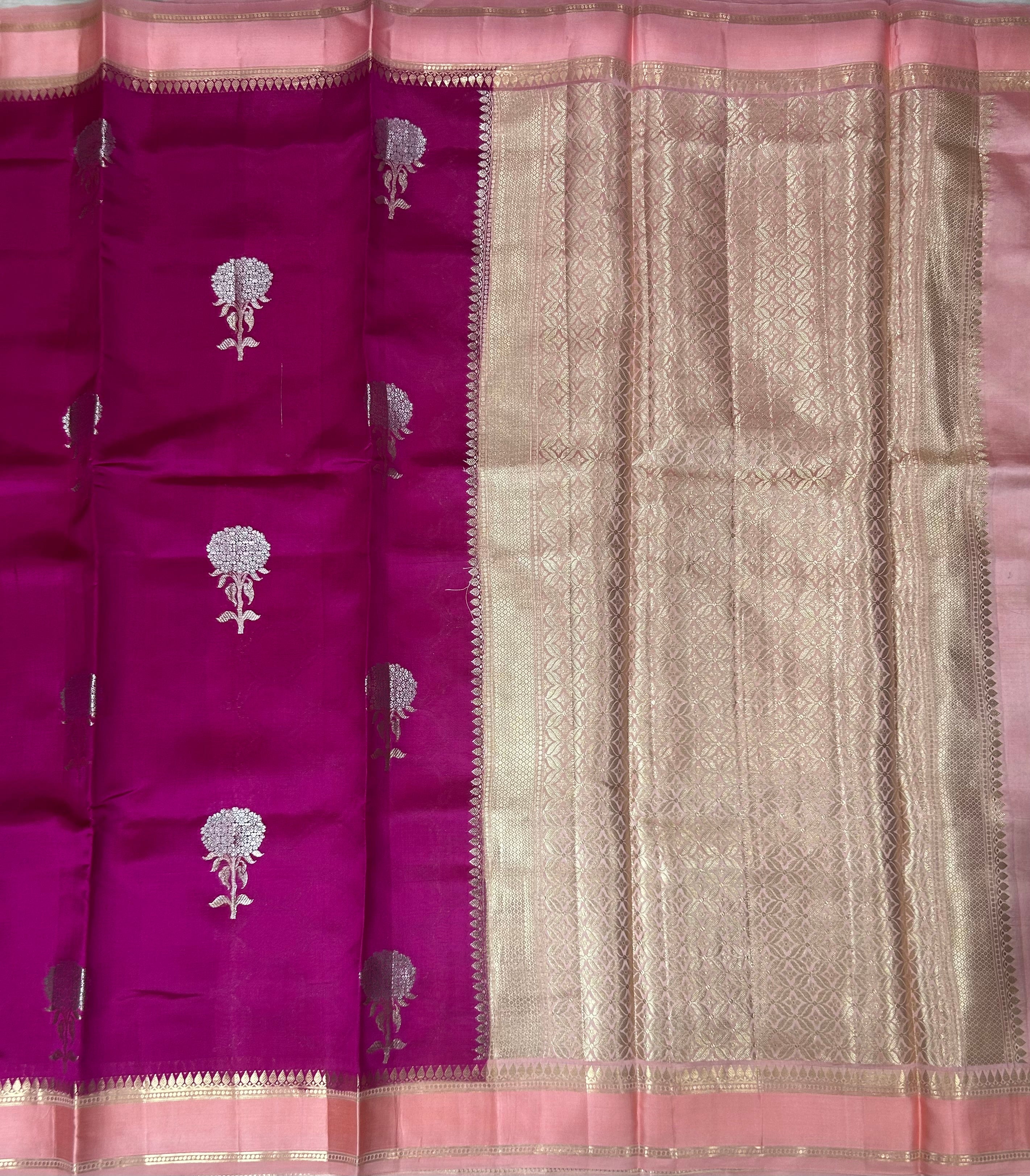 Pink lightweight banarasi silk-10 saree