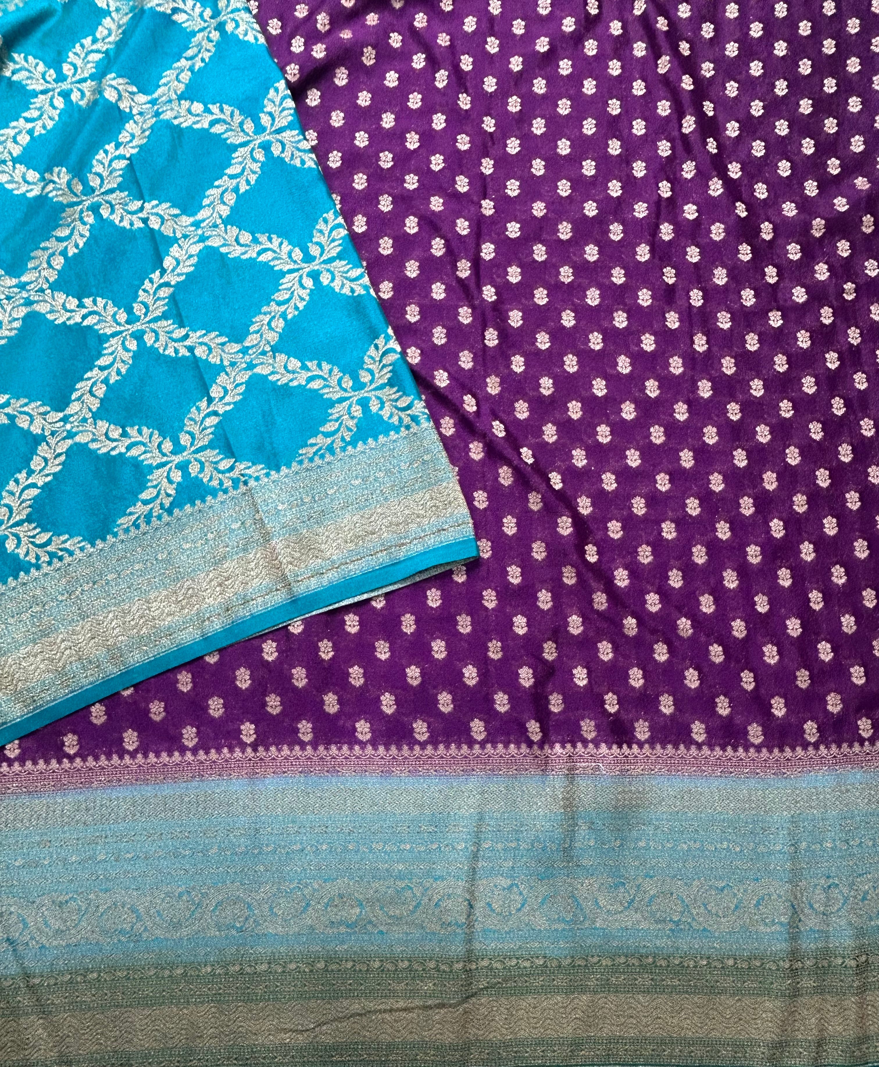 Purple 3d semi georgette 105 saree