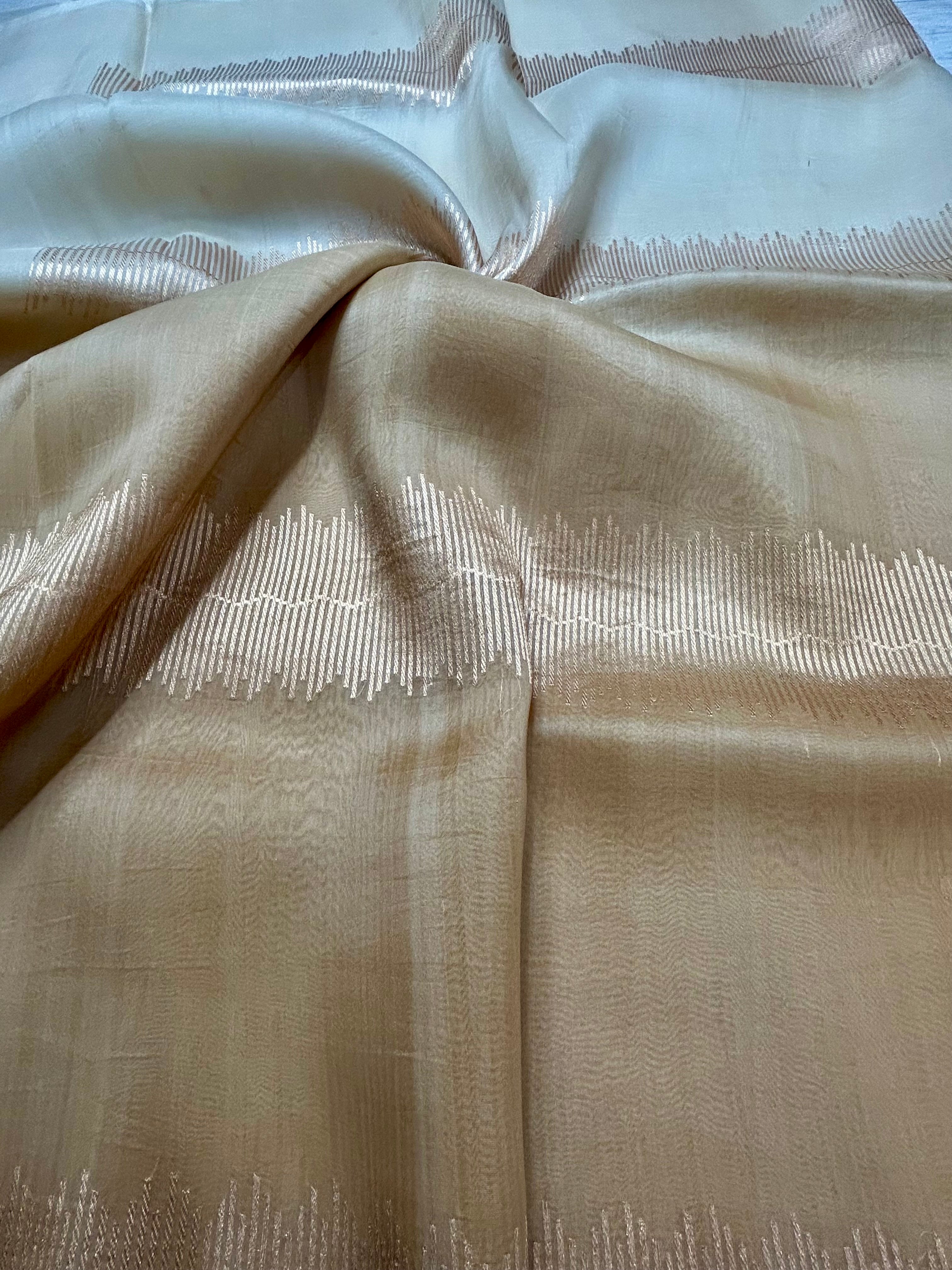 Multitone pure kora 104 organza silk saree