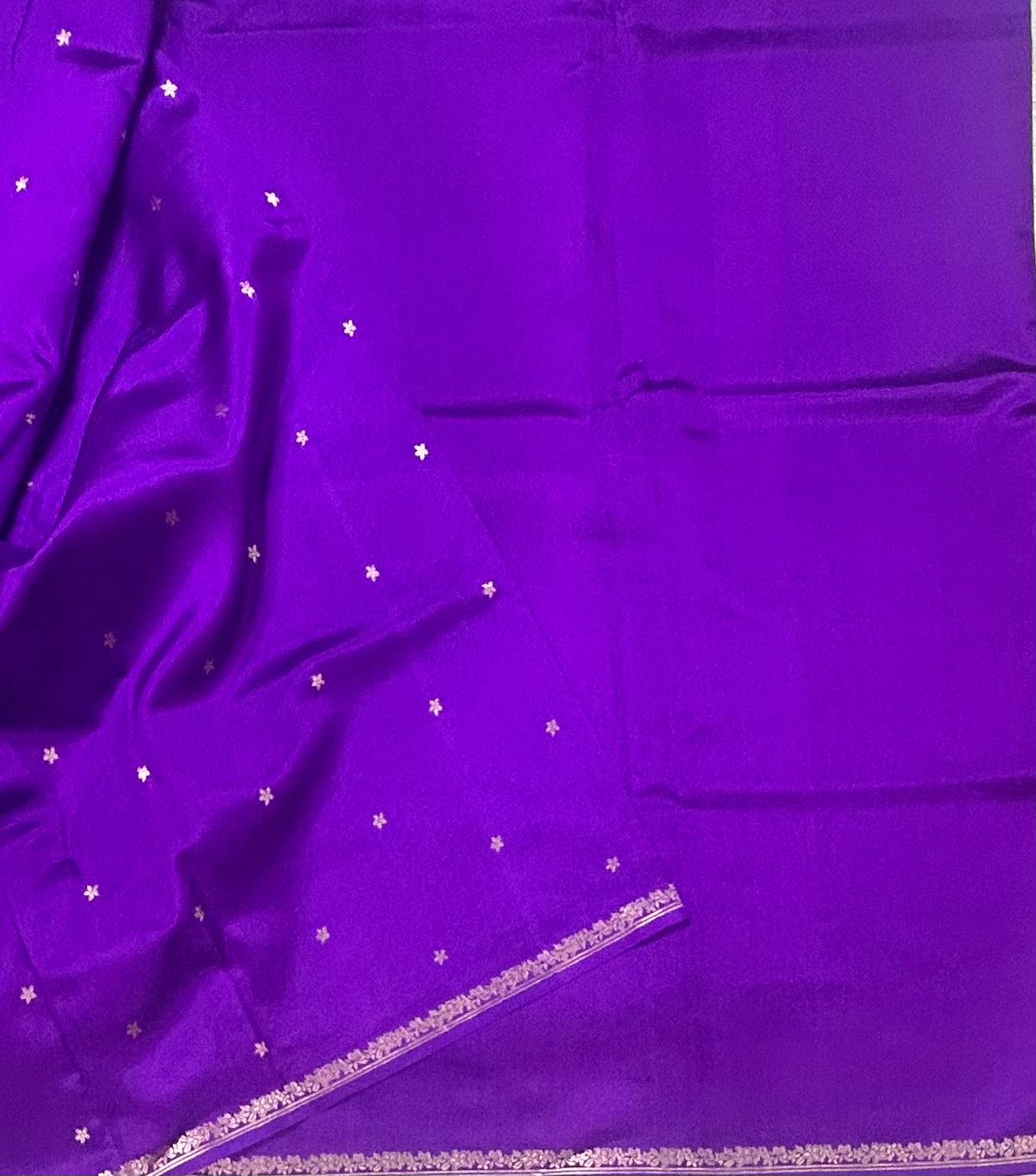 Purple one inch border lightweight benarasi silk 105 saree