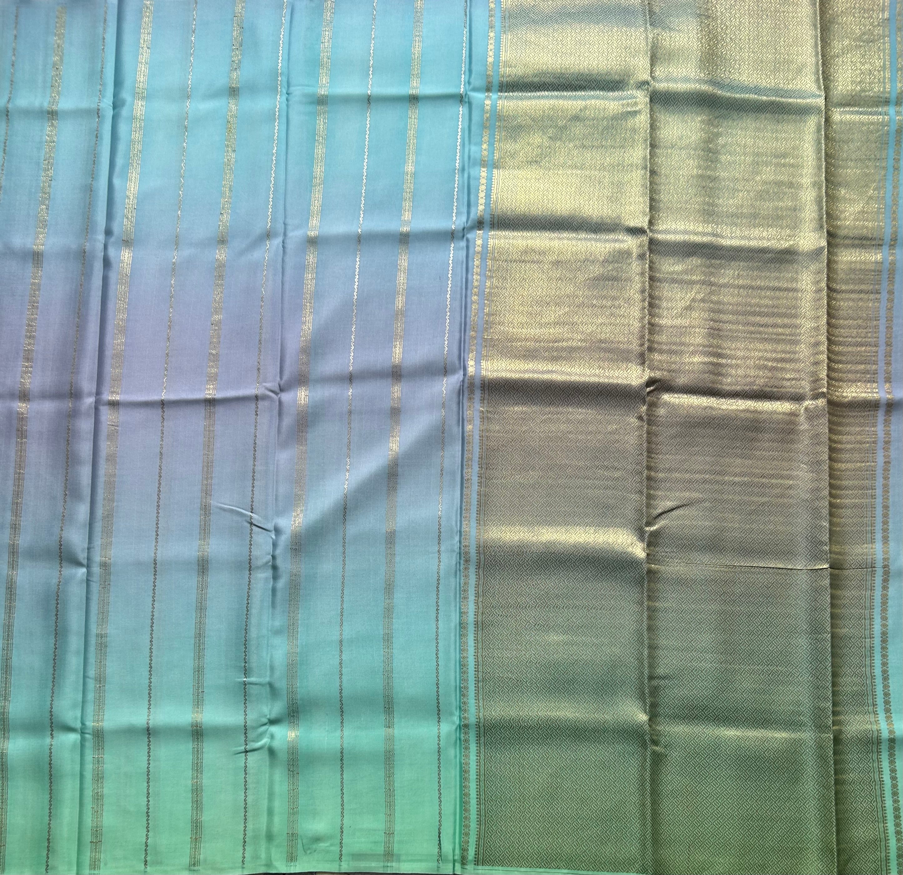 Rankart-103 borderless pure mysore crepe silk saree