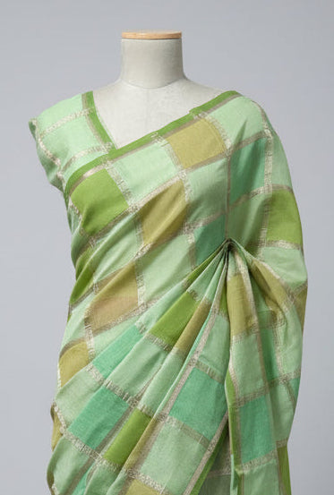 Rankart soft tussar crepe checks 105 saree