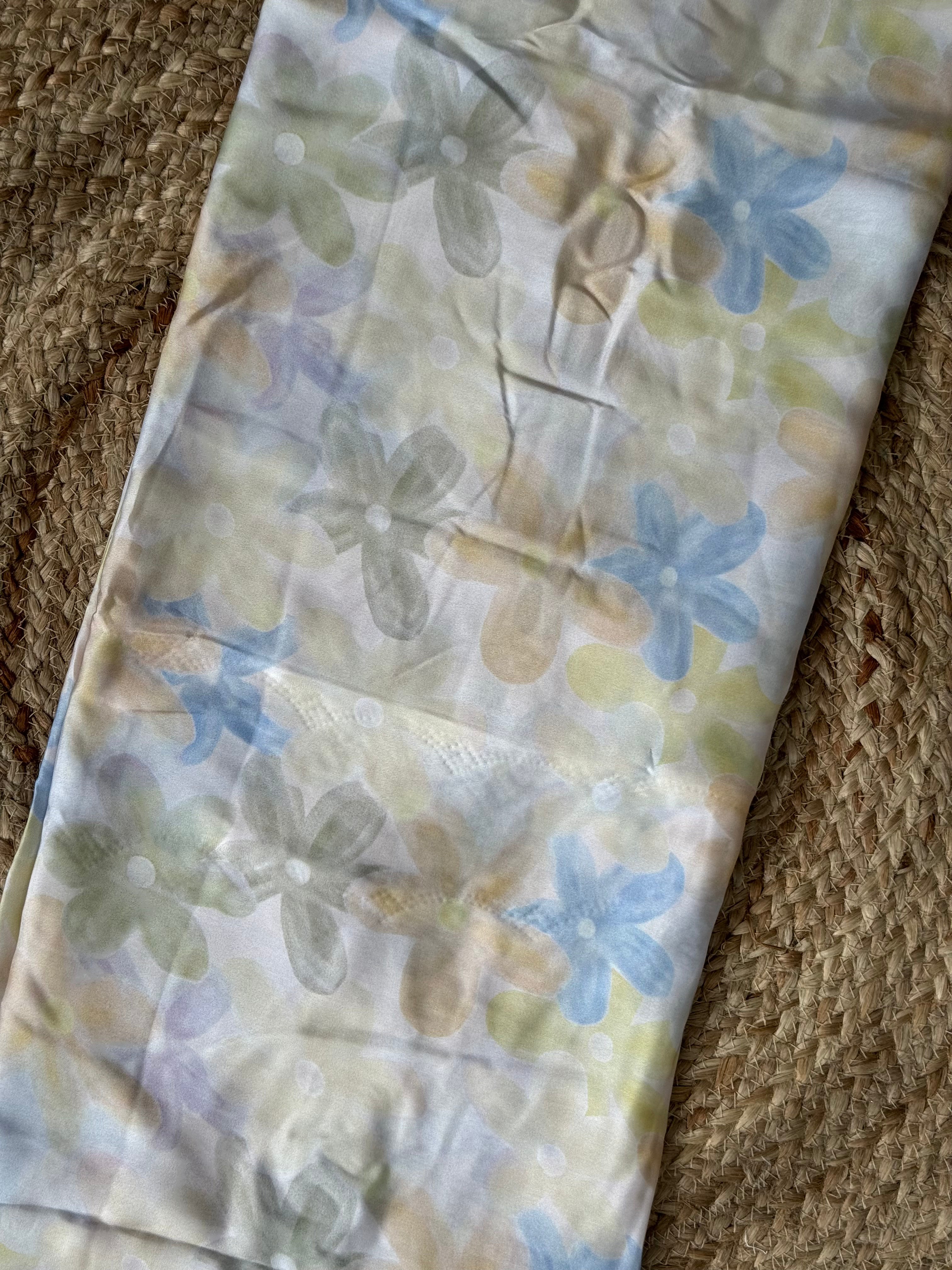 Yellow digital stone party wear satin saree