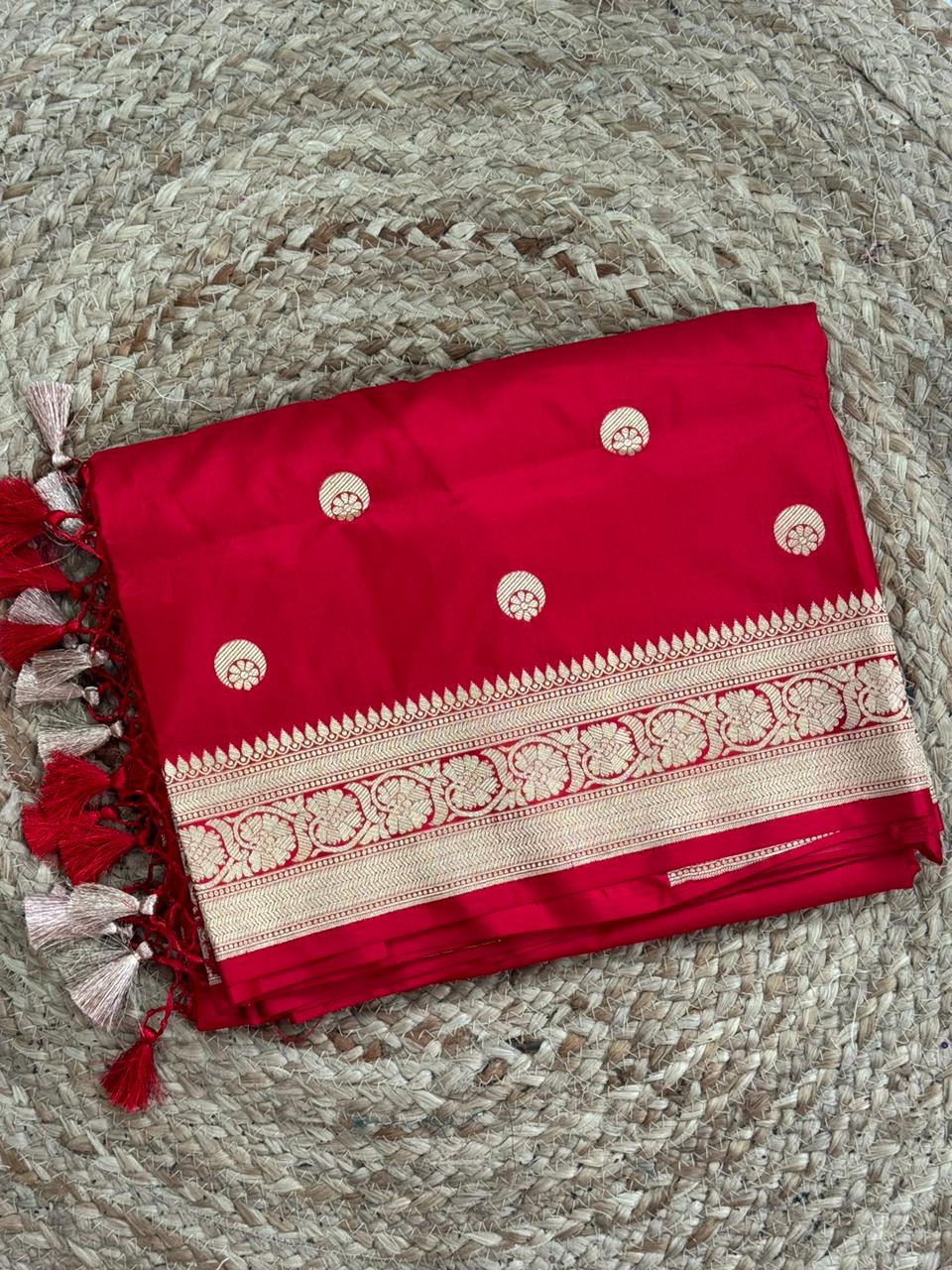 Sonakshi Sinha Red Pure Kathan Silk Saree