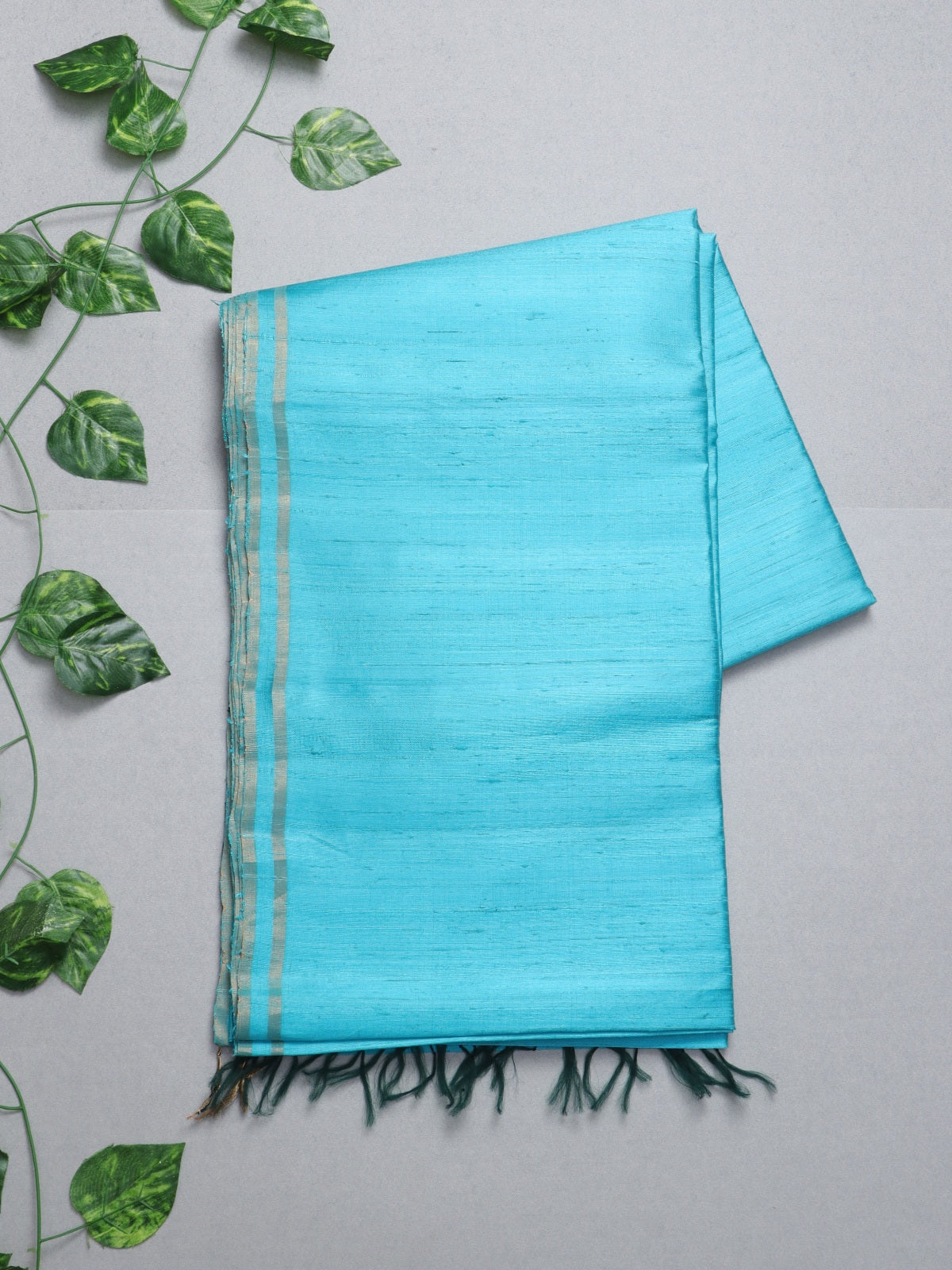 Blue Pure Raw Silk Saree (Swara)