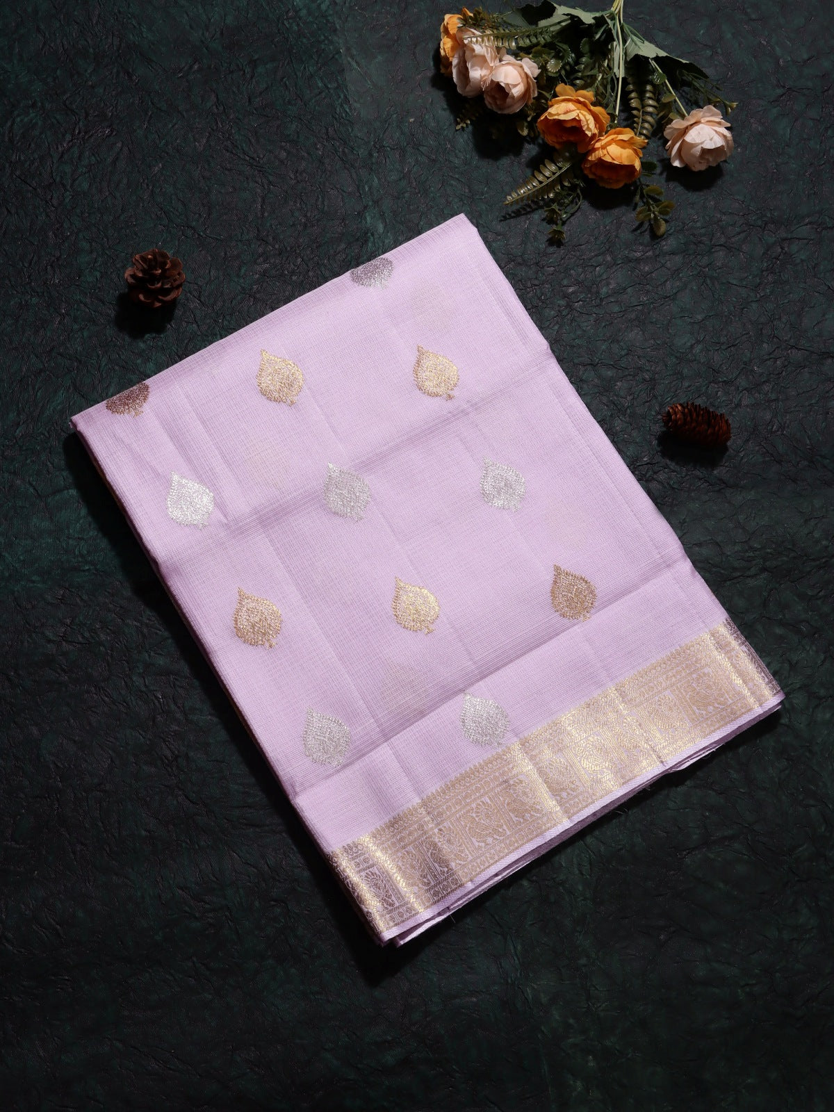 Baby Pink Pure Kora Organza Saree (Swara)