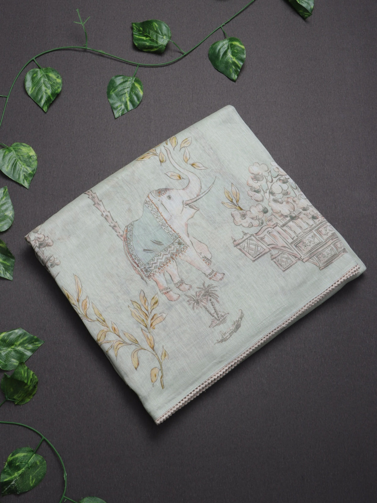 Pastel Green Pure Mul Chanderi Saree (Swara)
