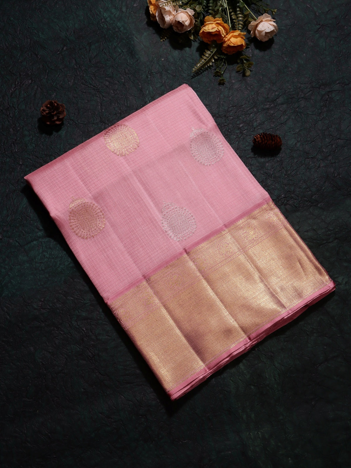 Pink Pure Kanchi Saree (Swara)