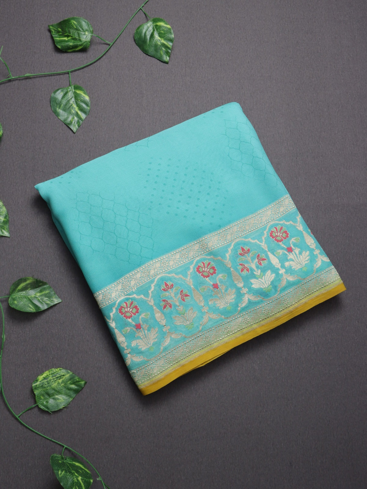 Blue Pure Georgette Saree (Swara)