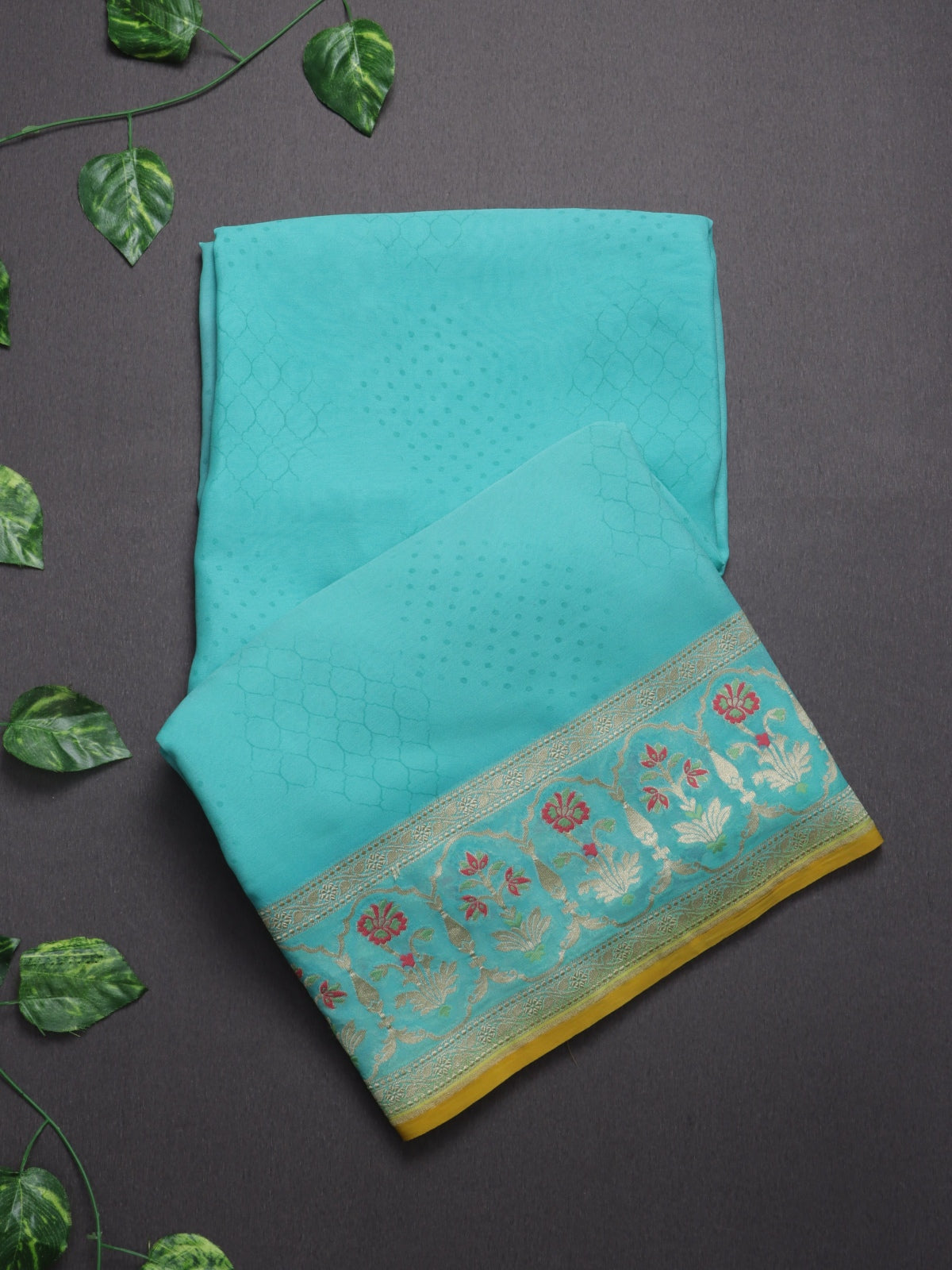 Blue Pure Georgette Saree (Swara)