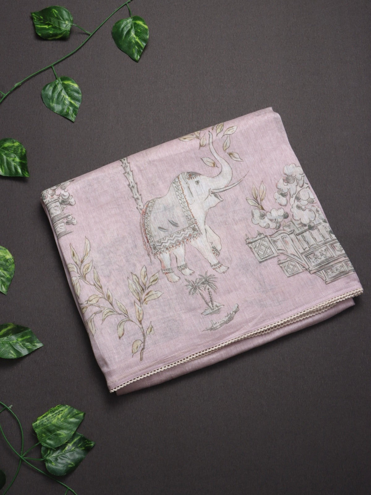 Pink Pure Mul Chanderi Saree (Swara)