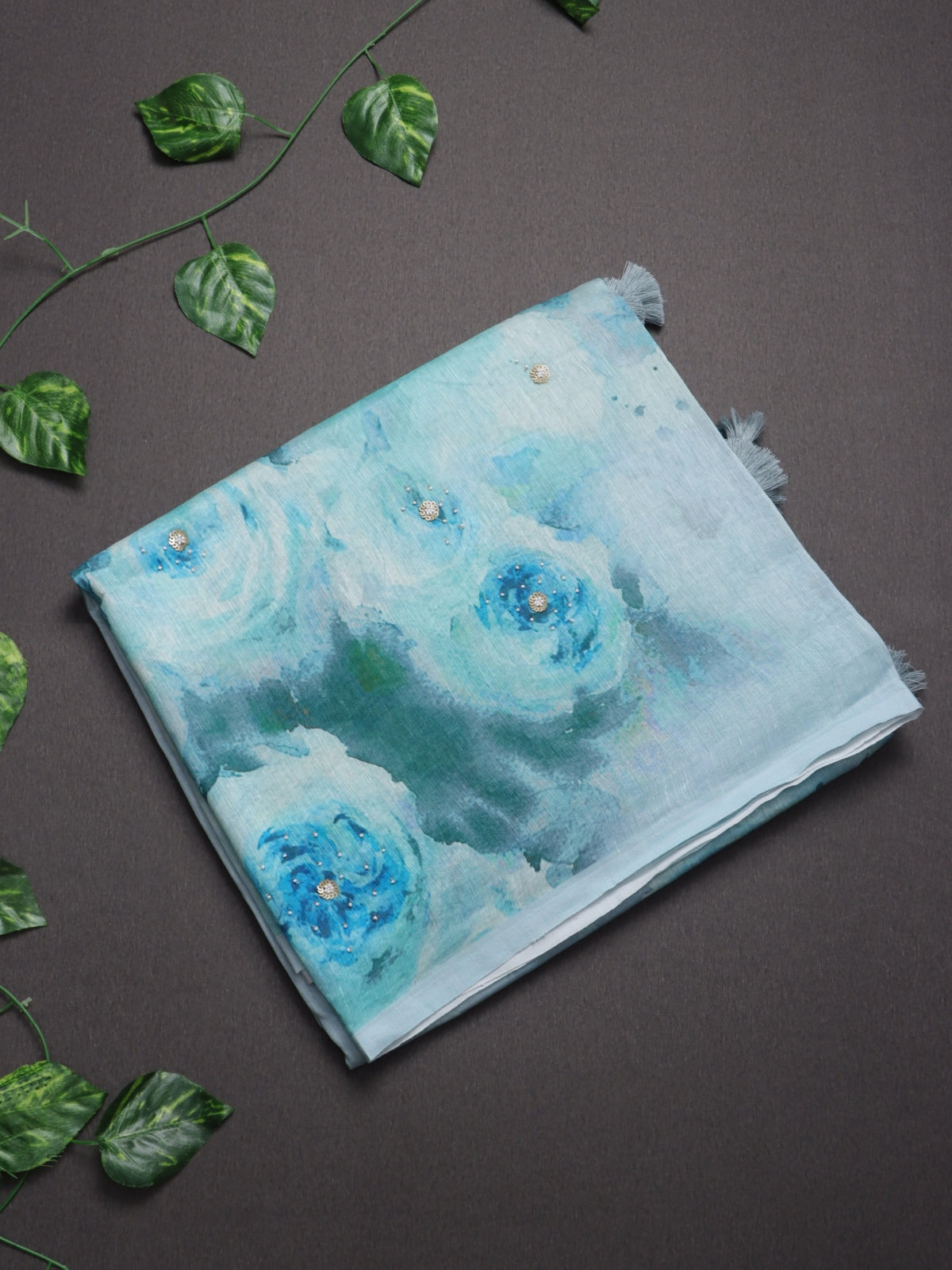 Blue Pure Mul Chanderi Saree (Swara)