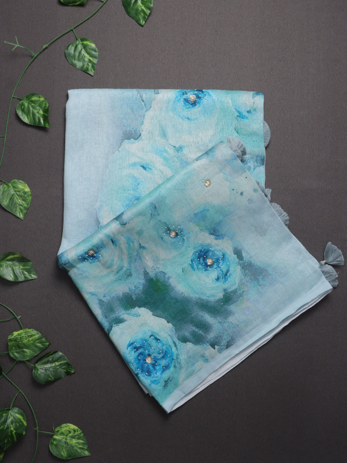 Blue Pure Mul Chanderi Saree (Swara)