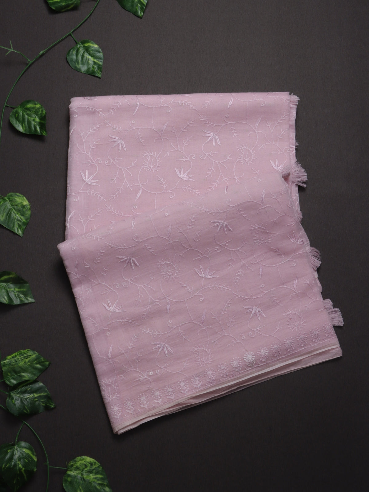 Pink Pure Mul Chanderi Saree (Swara)