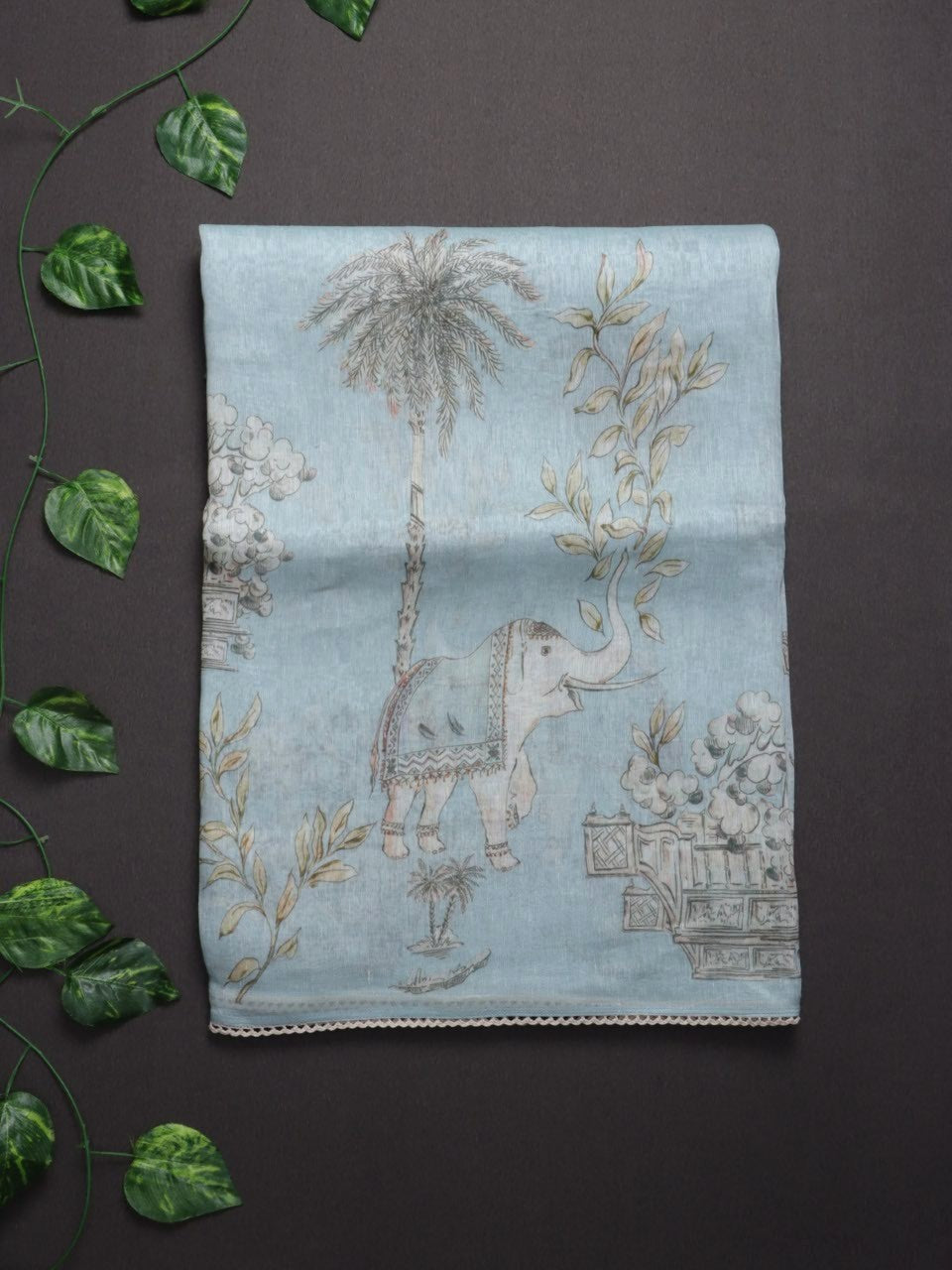 Blue Pure Mul Chanderi (Swara)
