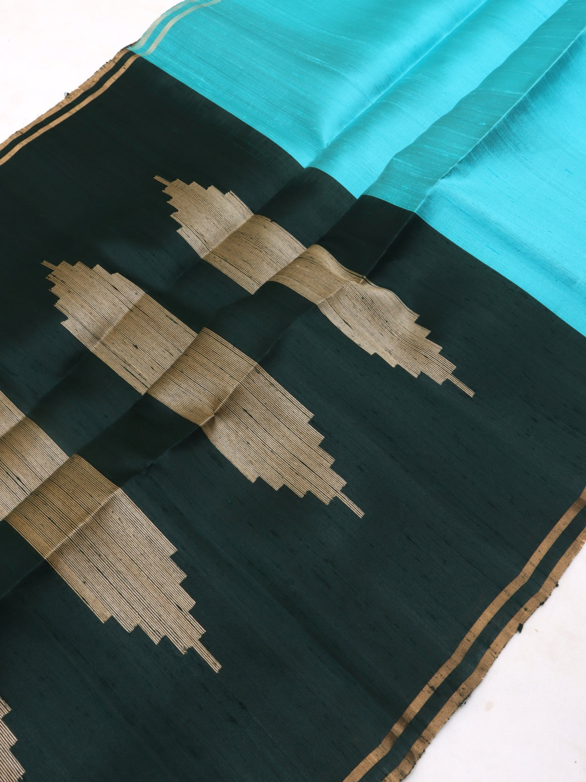 Blue Pure Raw Silk Saree (Swara)
