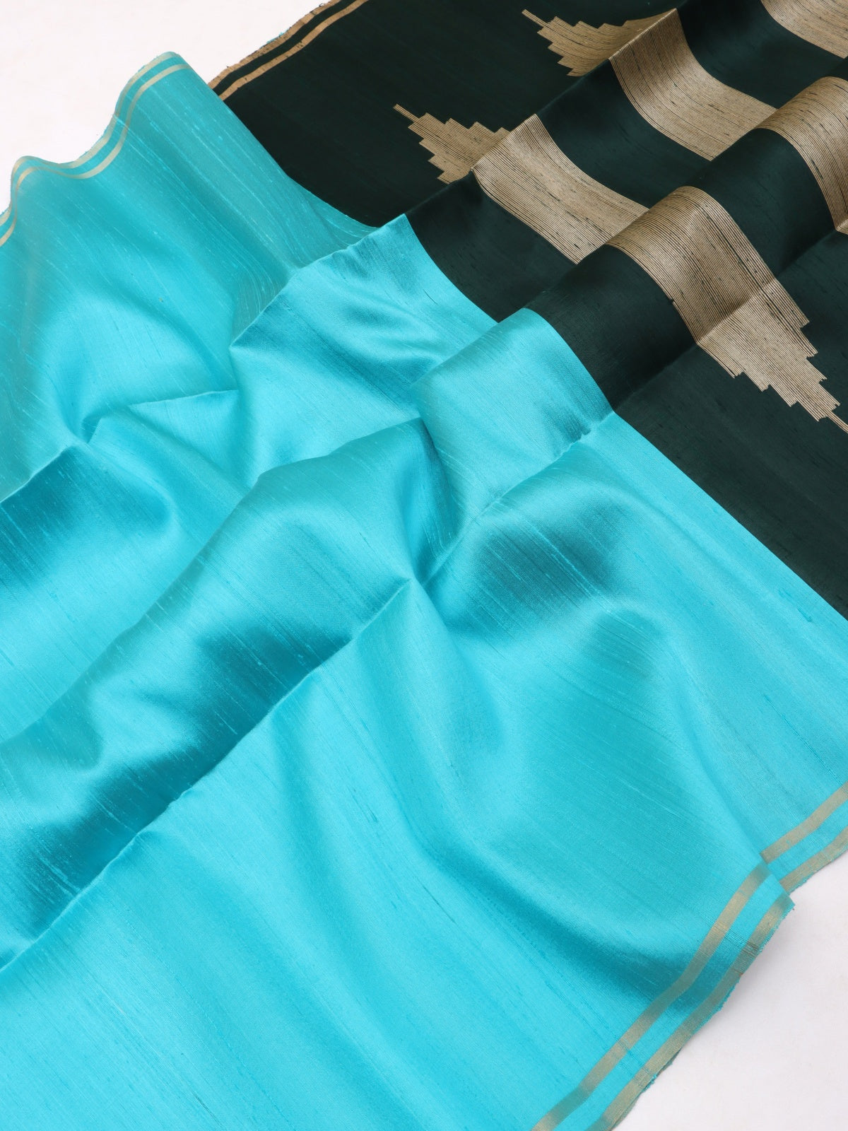 Blue Pure Raw Silk Saree (Swara)